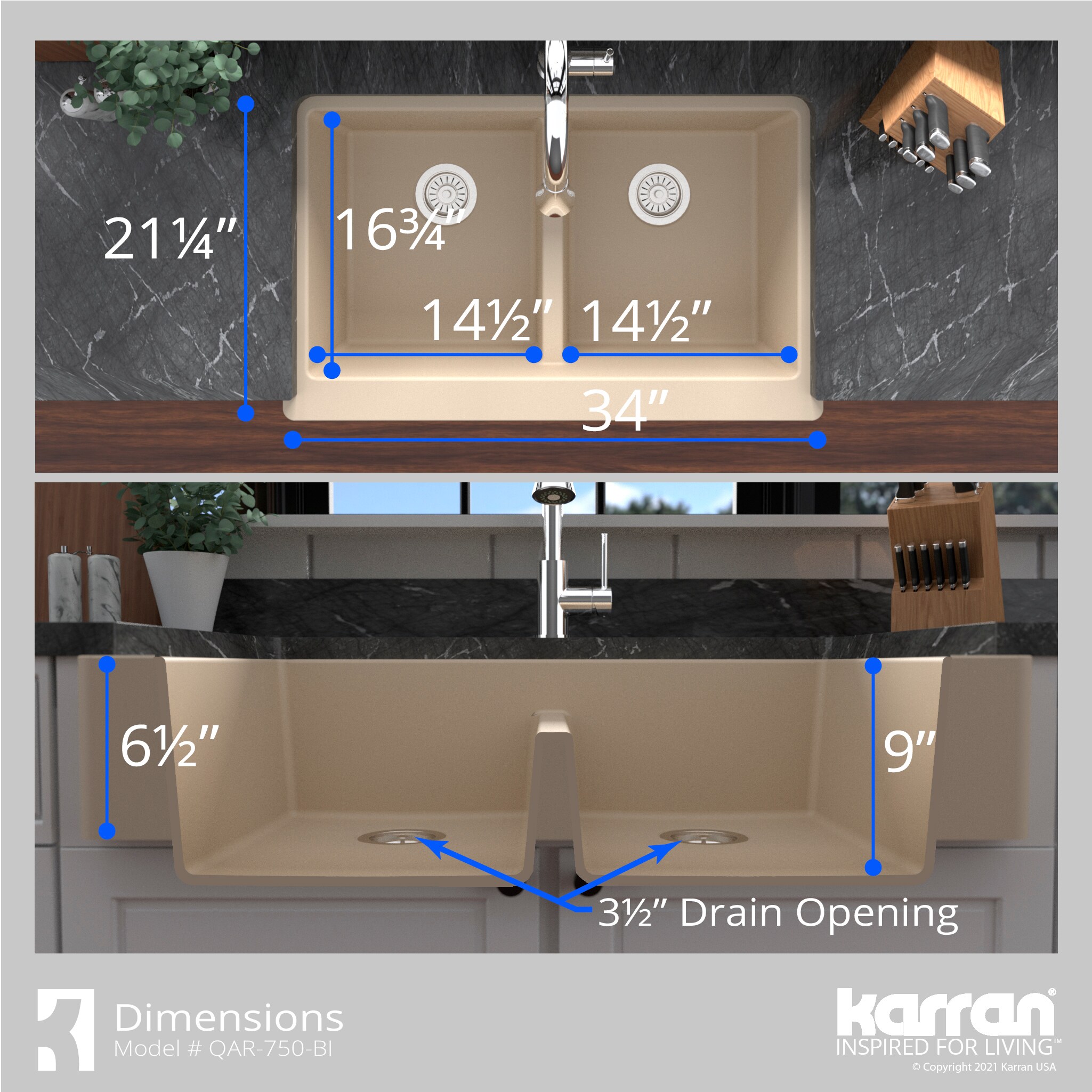 Karran QAR-750-BI-PK1 Kitchen-Sinks - View #8