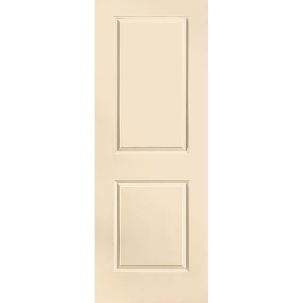 Masonite Traditional 30-in X 80-in Cream N Sugar 2-panel Square Smooth ...