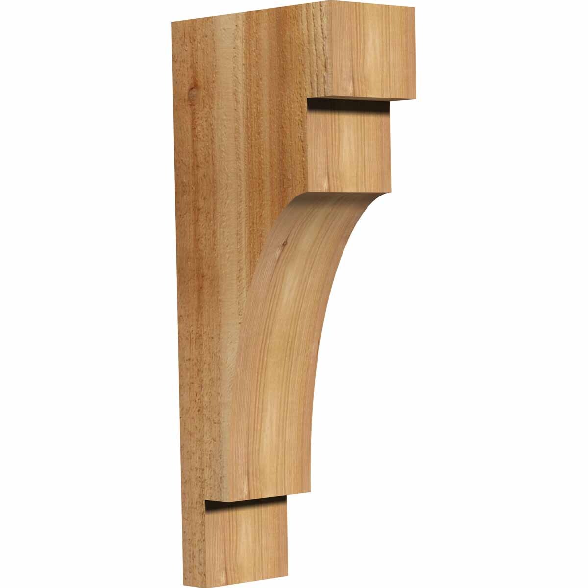 Ekena Millwork COR04X08X20MED00RWR 4-in x 8-in x 20-in Mediterranean Unfinished Western red cedar Wood Paintable/Stainable Corbel