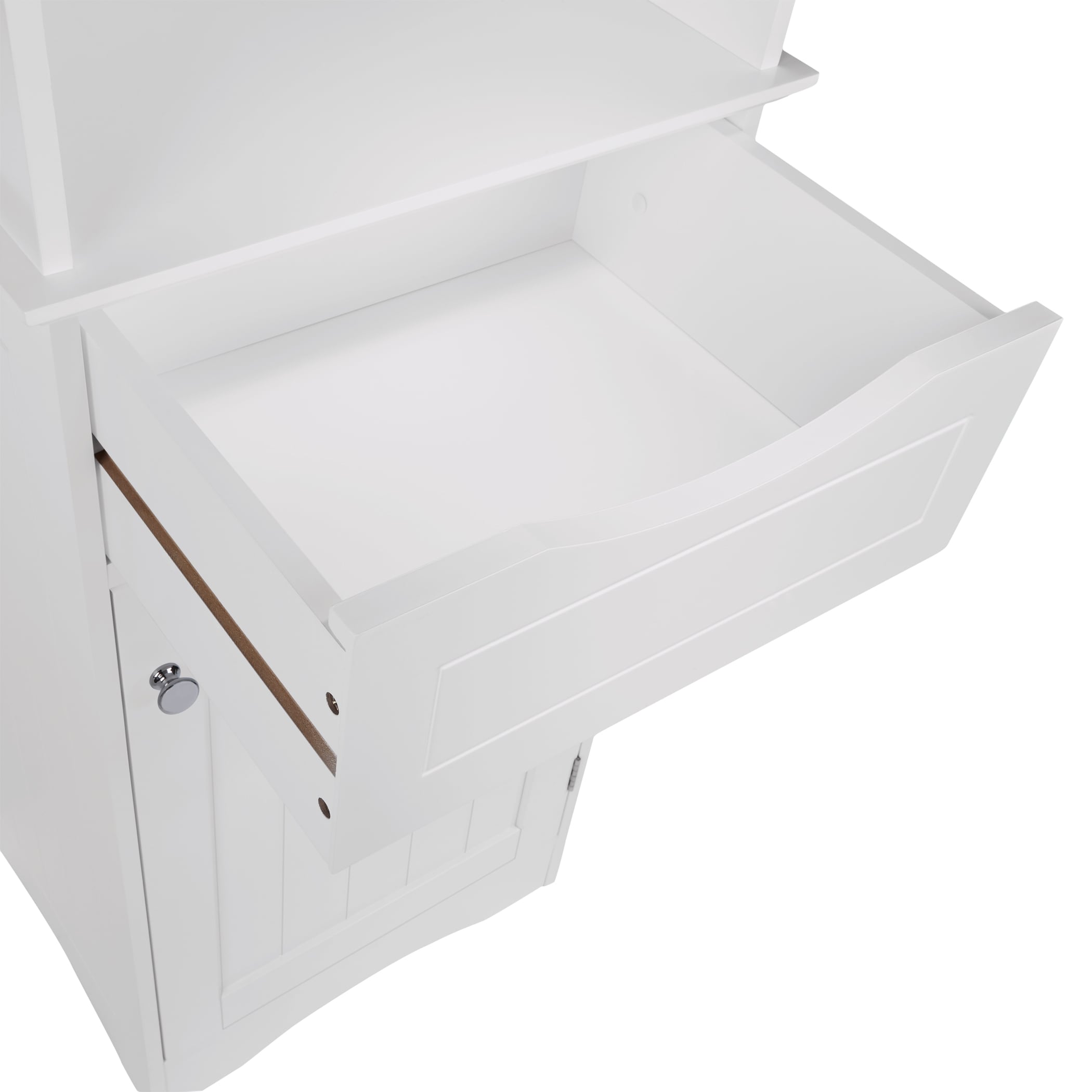 RiverRidge Ashland 16.54-in x 60.04-in x 13.39-in White Freestanding ...