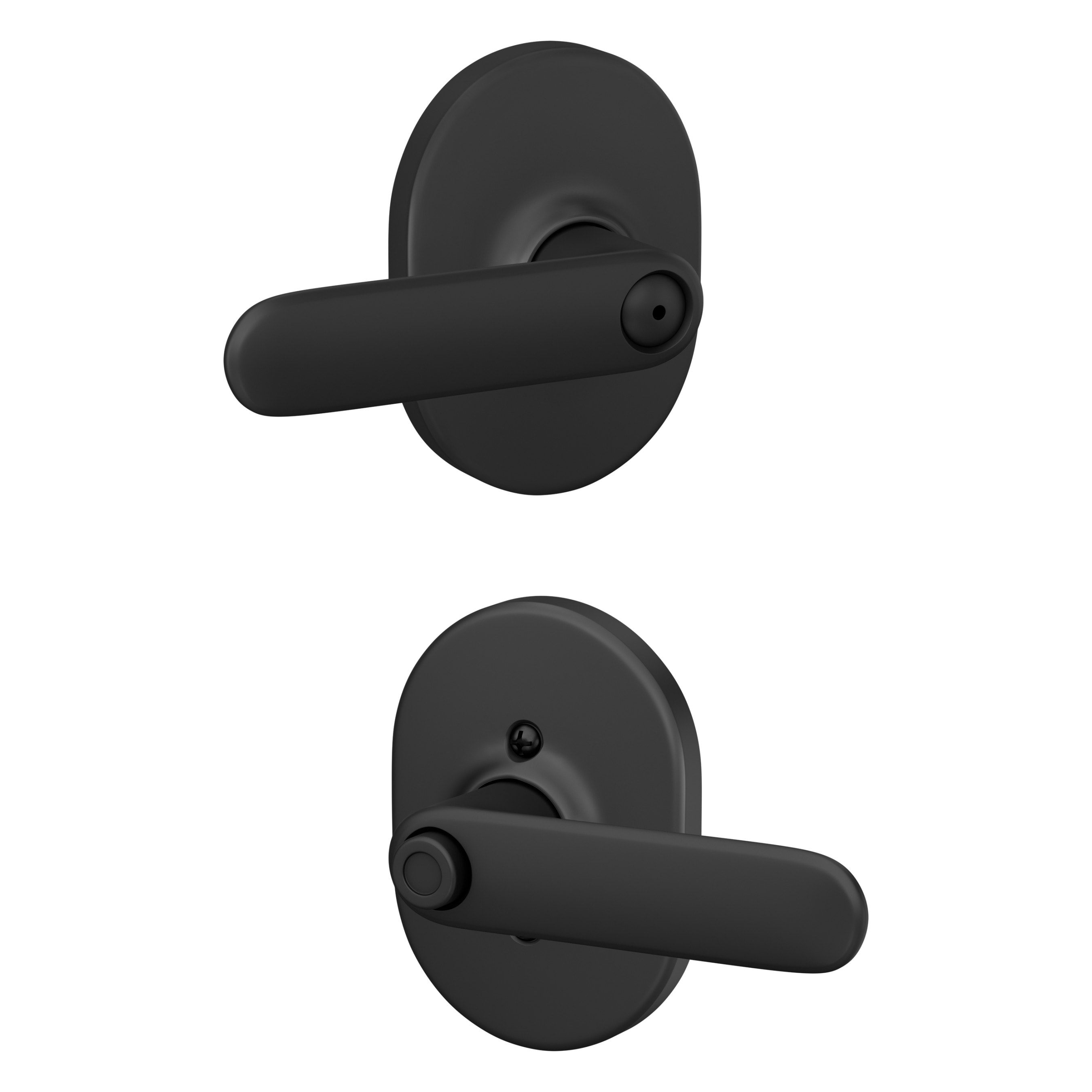 Schlage F40 DAV 622 RMN Davlin-Remsen Matte Black Interior Bed/Bath Privacy Door Handle