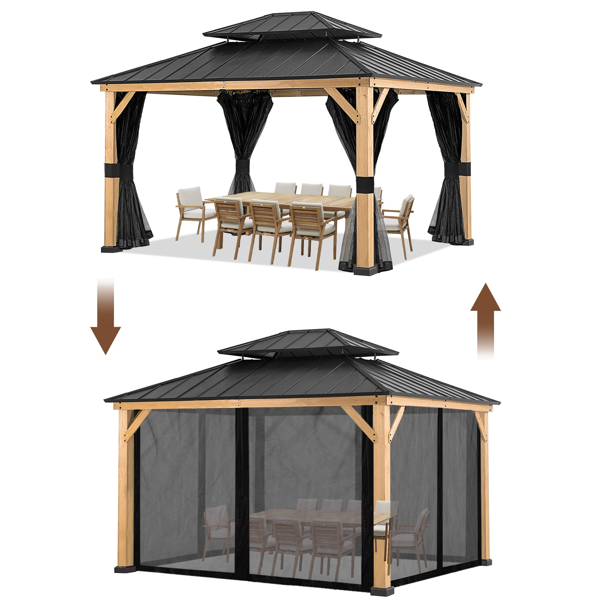 Gardenbee HGL-A31 Wood-Resin-Gazebos - View #8