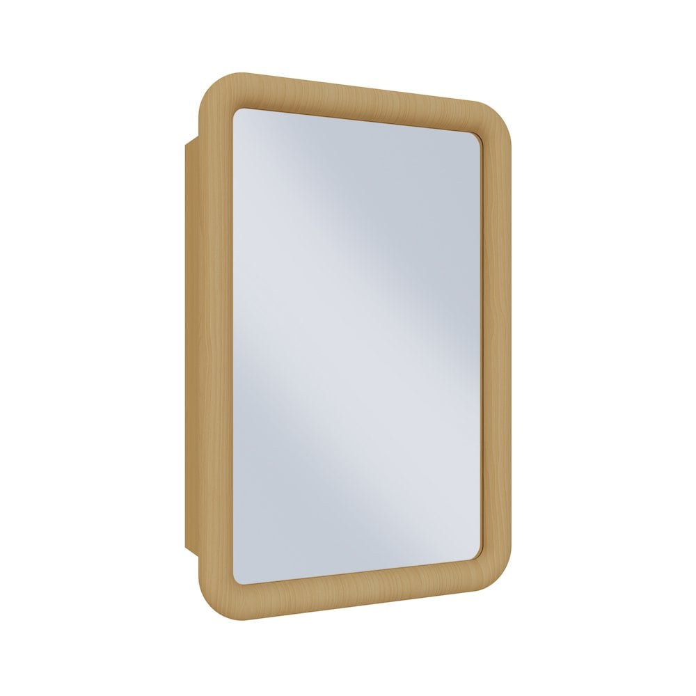 Swiss Madison Plaisir 18 x 27 Recessed/Wall Mount Medicine Cabinet with Mirror in Natural Oak