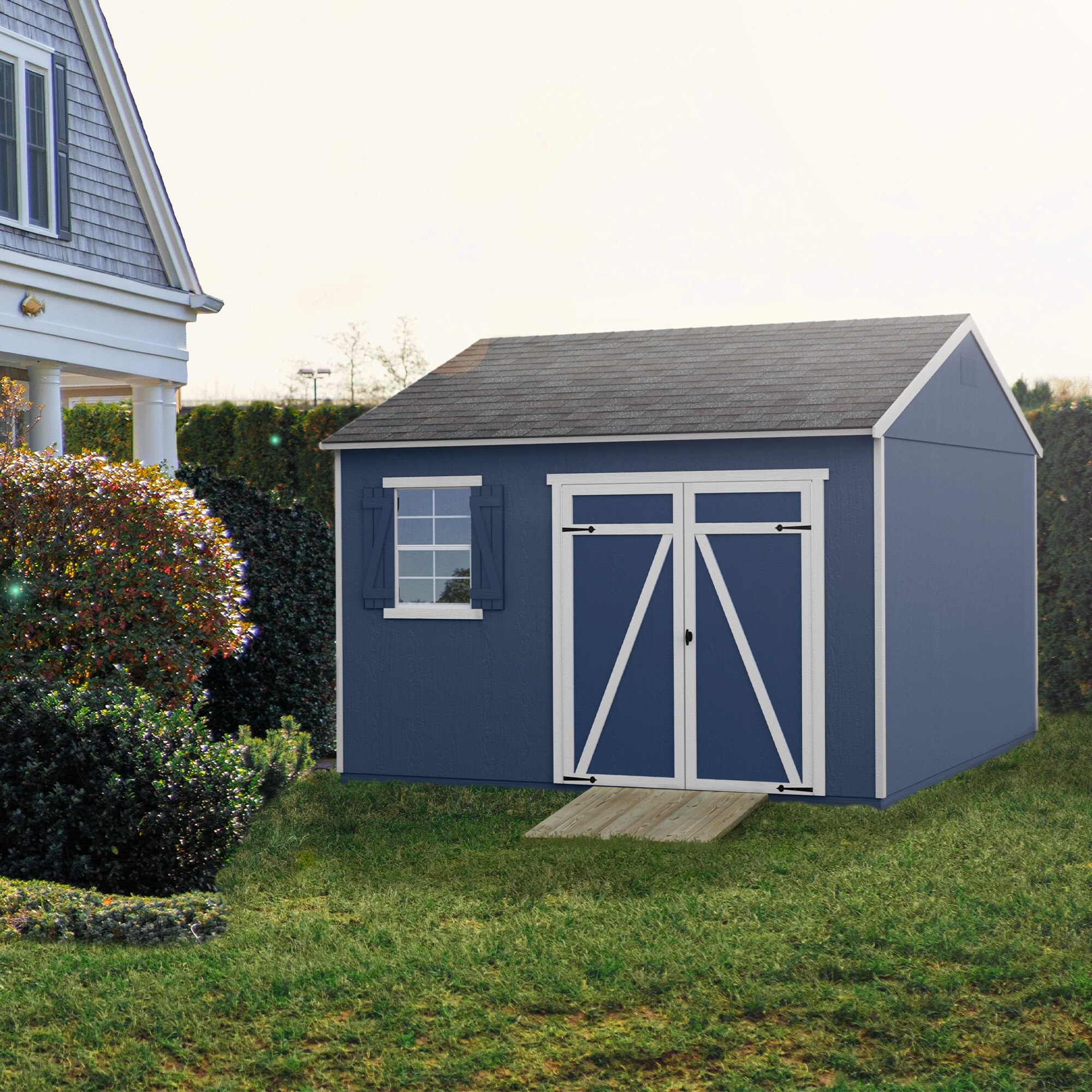 Heartland 12-ft x 12-ft Gentry Gable Engineered Storage Shed (Floor ...