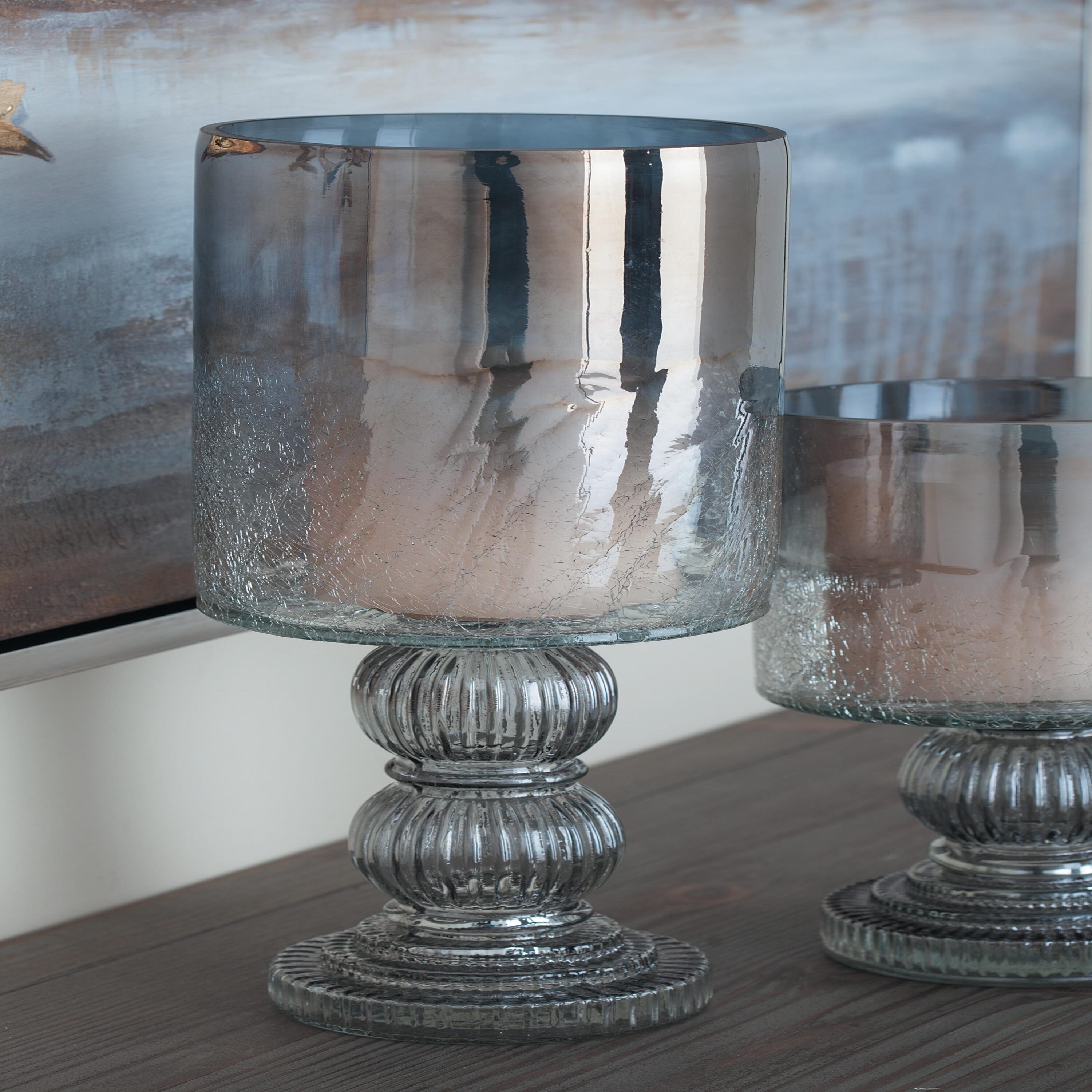 Grayson Lane 24682 1 Candle Glass Hurricane Candle Holder