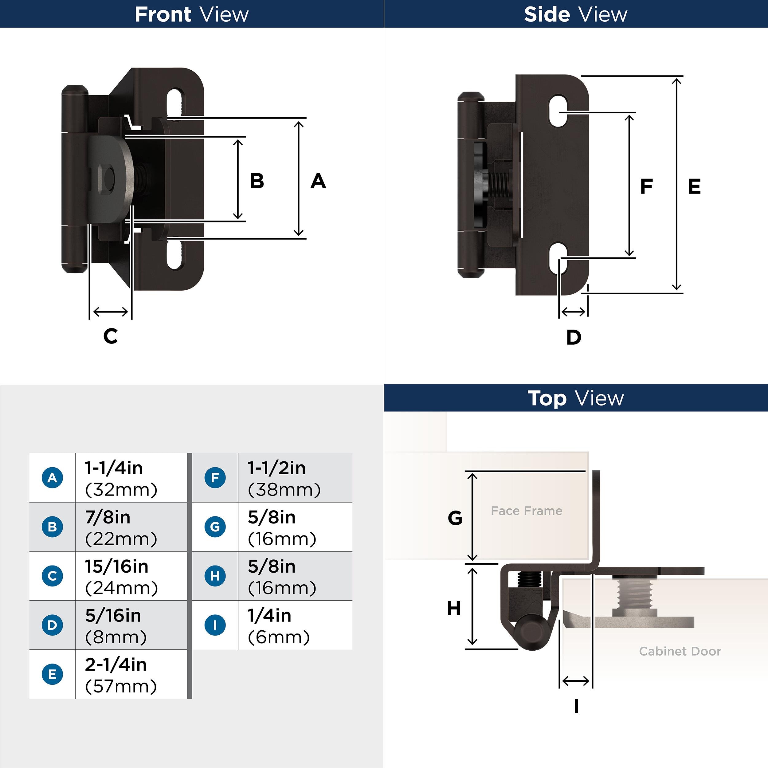 Amerock BPR8715ORB Cabinet-Hinges - View #5