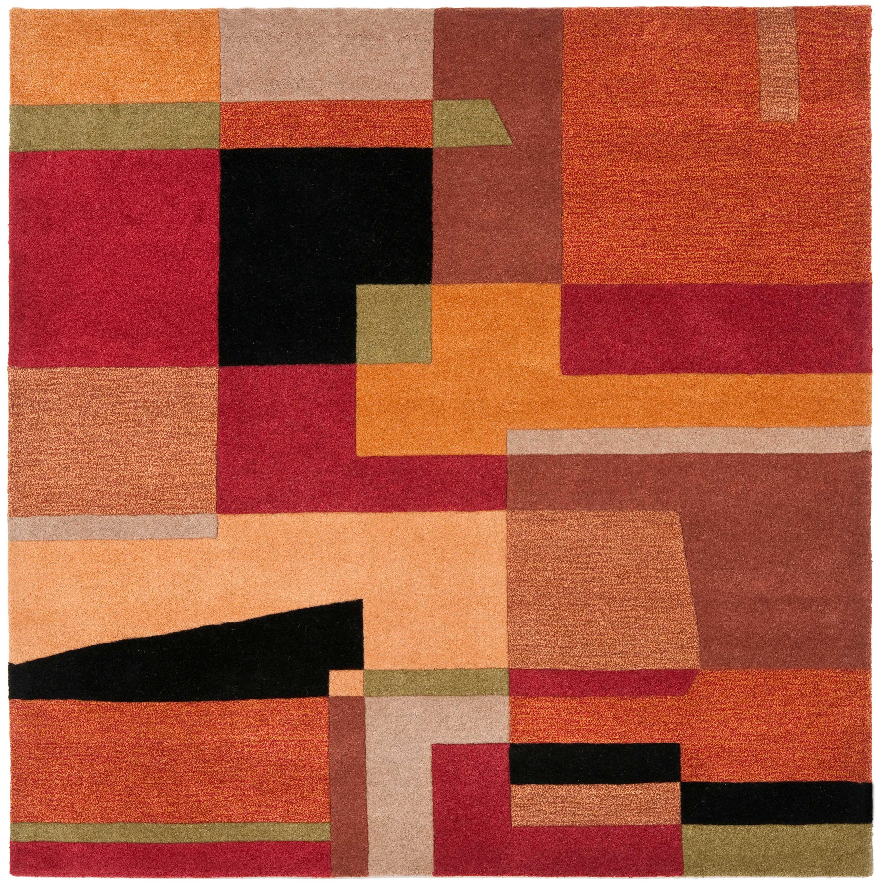 Safavieh RD868A-6SQ Rodeo Drive 6 x 6 (ft) Tufted Wool MULTI Square Indoor Abstract Area rug