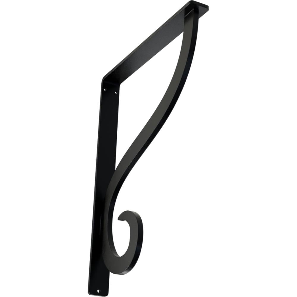 Ekena Millwork BKTM01X10X12SAS Ashford Ashford 10-in x 1.5-in x 12-in Black Wrought iron Wall bracket