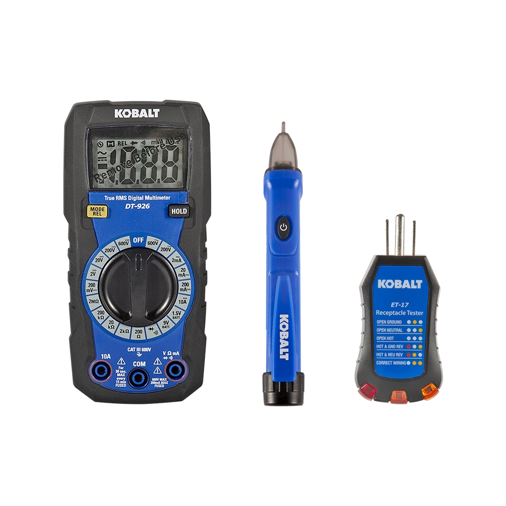 Kobalt Non-contact Digital Specialty Meter 10 Amp 50-1000v-Volt in the  Specialty Meters department at