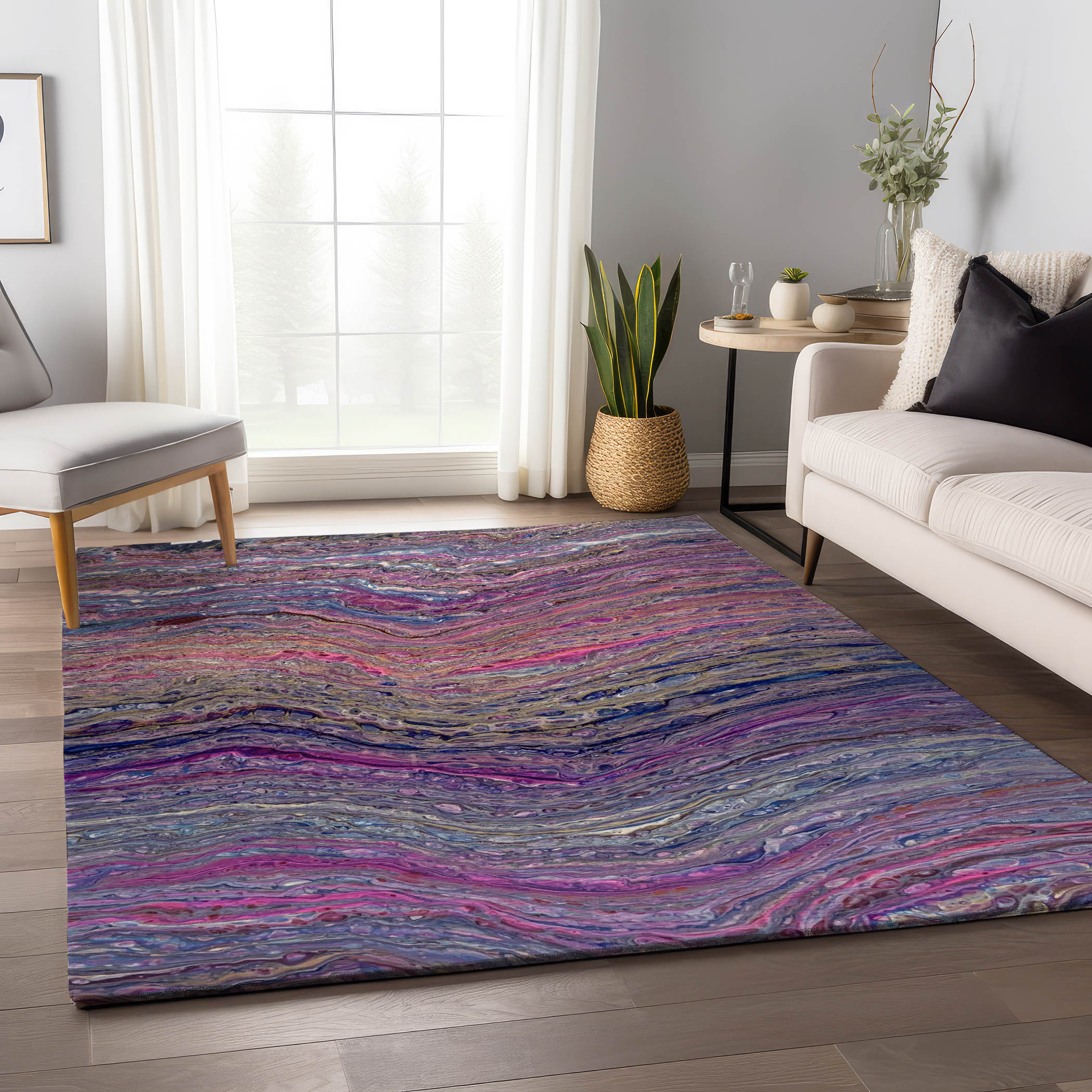 Addison Rugs AMF48FL10X14 Mayfield AMF48FL 10 x 14 (ft) Loomed Polyester Flirt Rectangular Indoor Abstract Machine washable Area rug