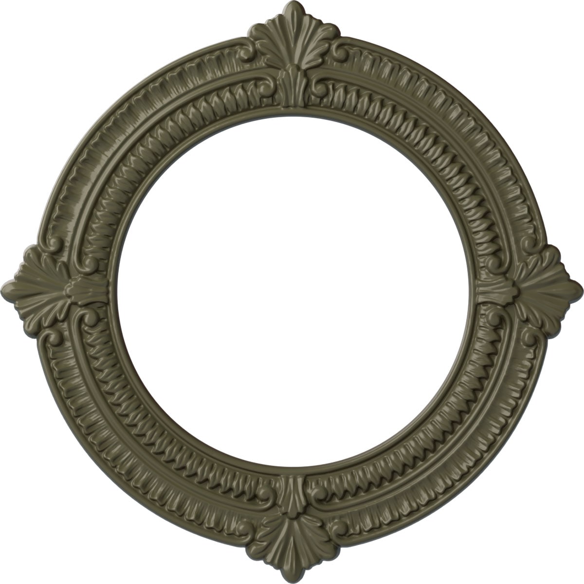 Ekena Millwork CM13BNPTF Benson 13.125-in W x 13.125-in L Painted Turtle Polyurethane Whole Ceiling Medallion