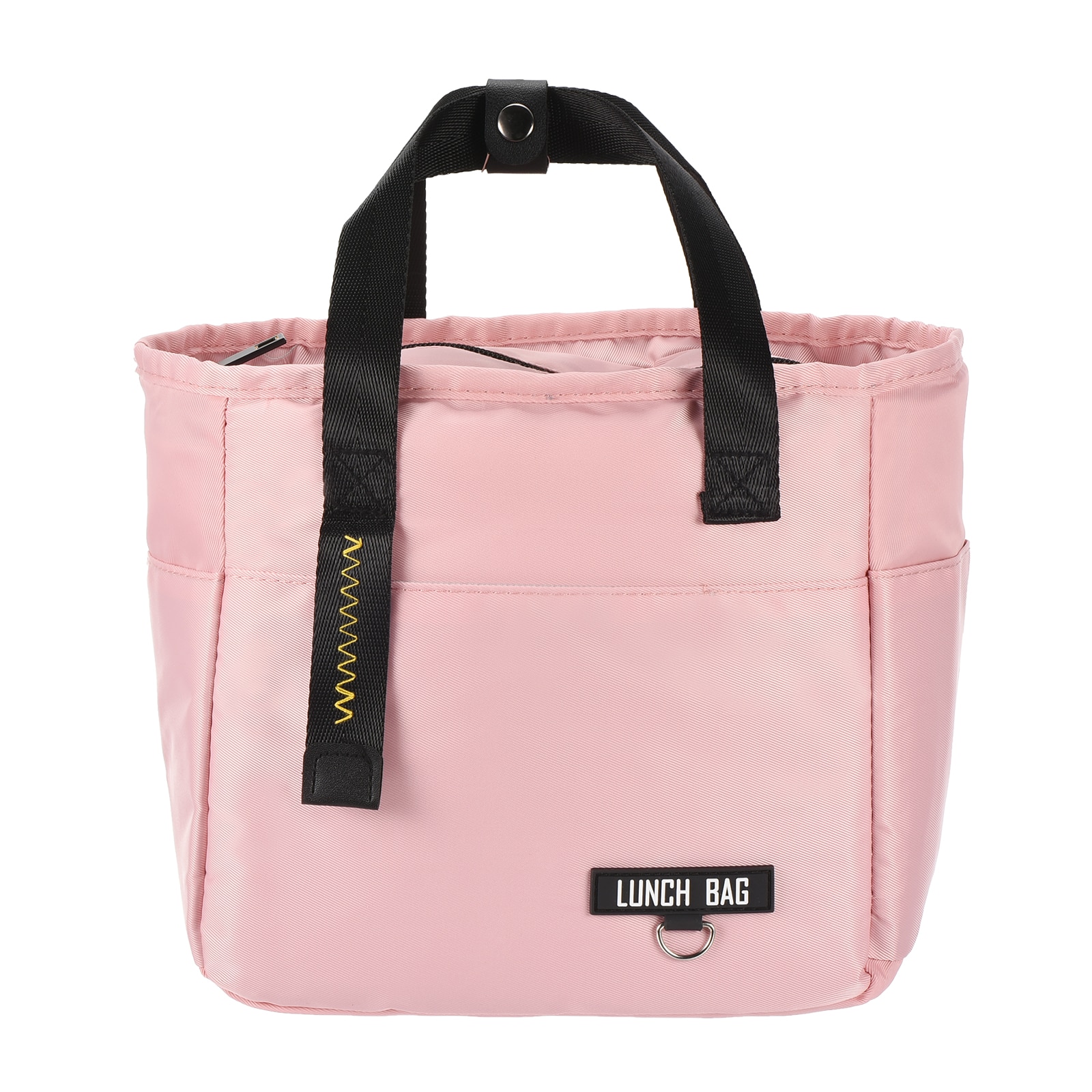 PATIKIL Insulated Lunch Bag Reusable Lunch Bag for Women and Men Thermal Lunch Box Leakproof Cooler Tote Bag with Side Pockets for Adults Picnic Office Work Pink (9.1 Inchx5.5 Inchx8.7 Inch)