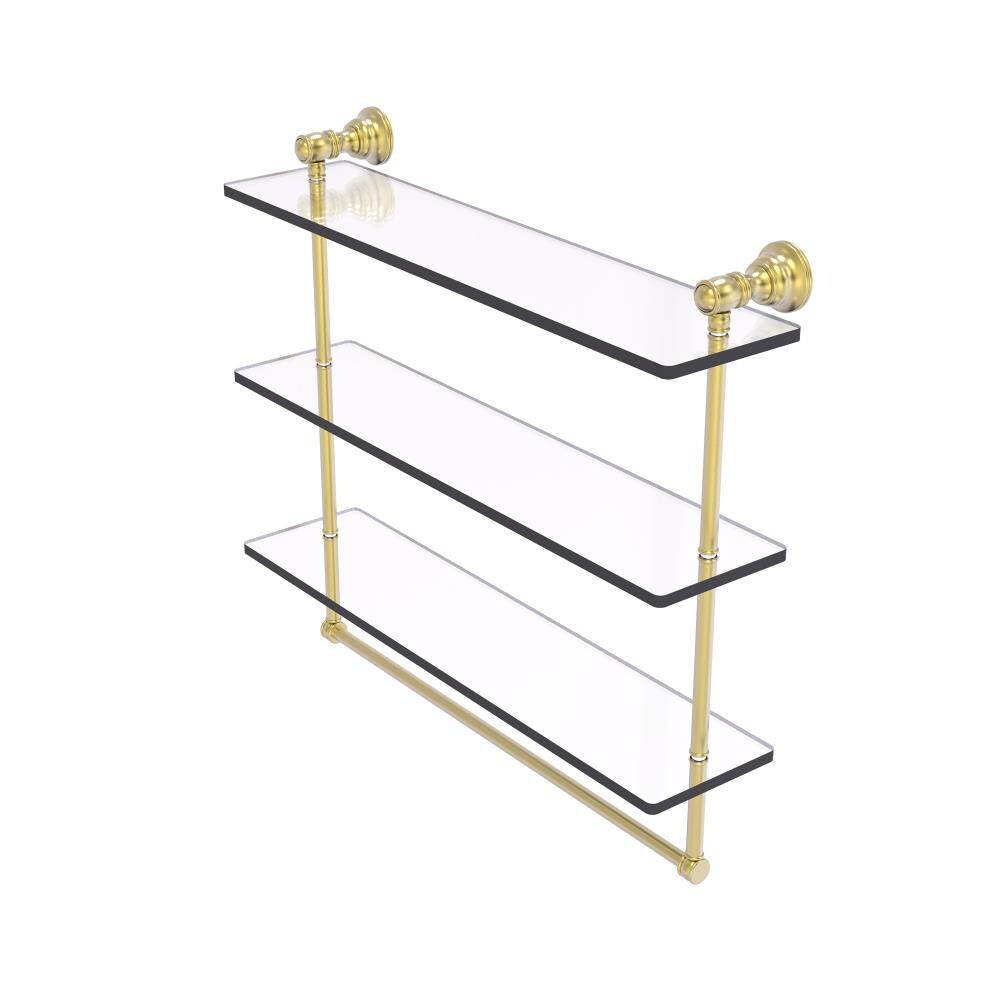 Allied Brass CL-5-22TB-SBR Carolina Satin Brass 3 -Tier Wall mount Bathroom Shelf ( 22-in x 19.7-in x 5-in )