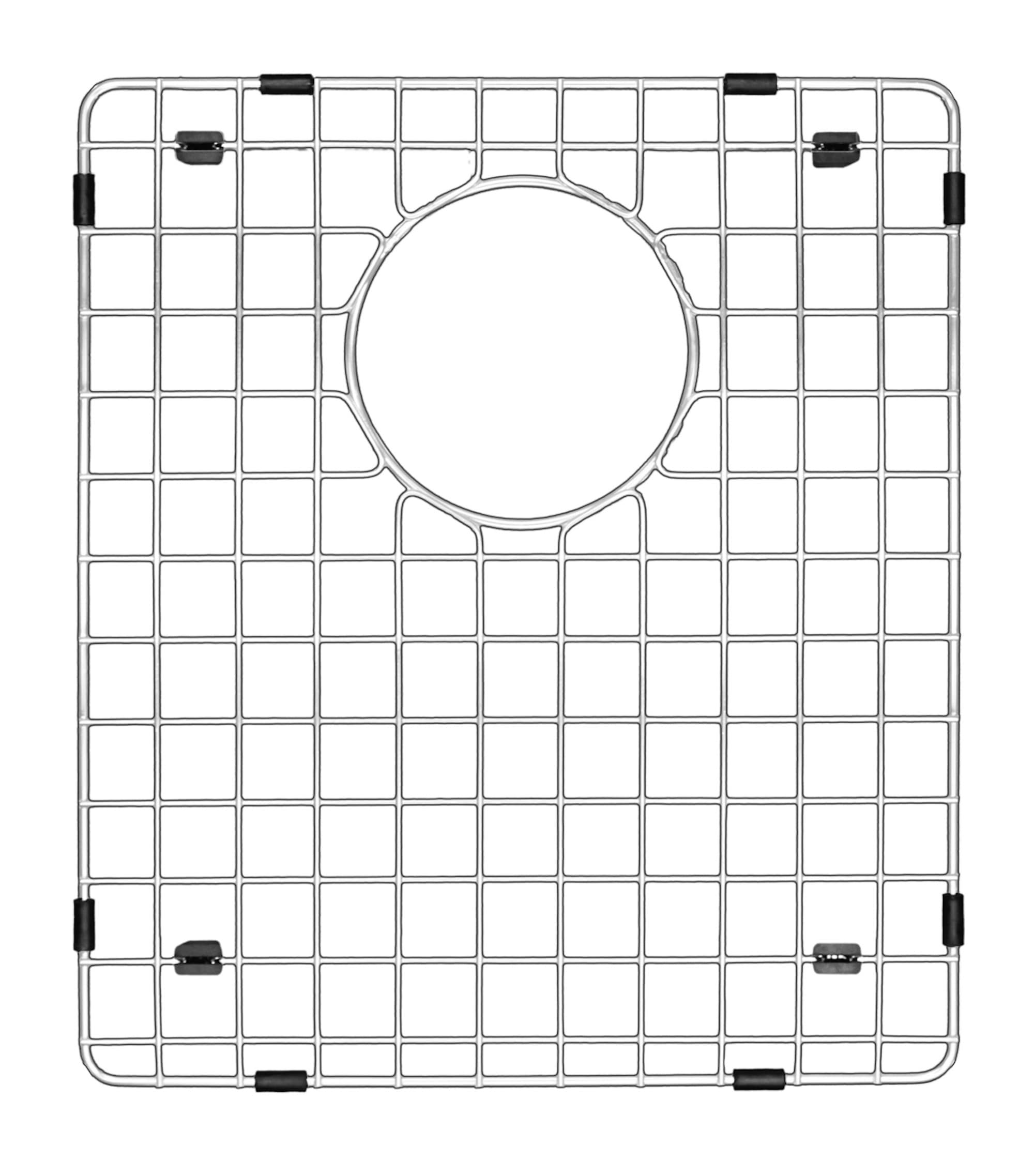 Karran GR-6017 GR-6017 Bottom Grids 14.5-Inches x 12.75-Inches Back center Drain Stainless steel Sink grid