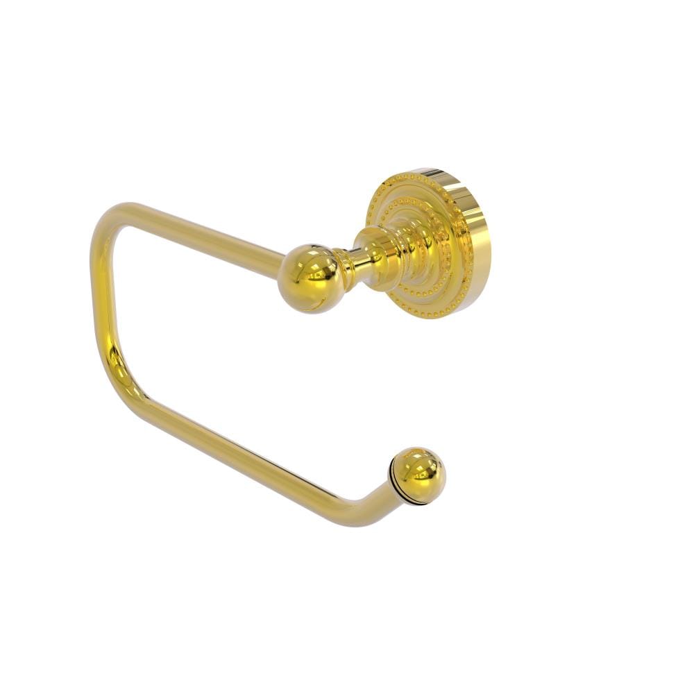 Allied Brass DT-24E-PB Dottingham Polished brass Wall mount Single post Toilet Paper Holder 1 -Rolls