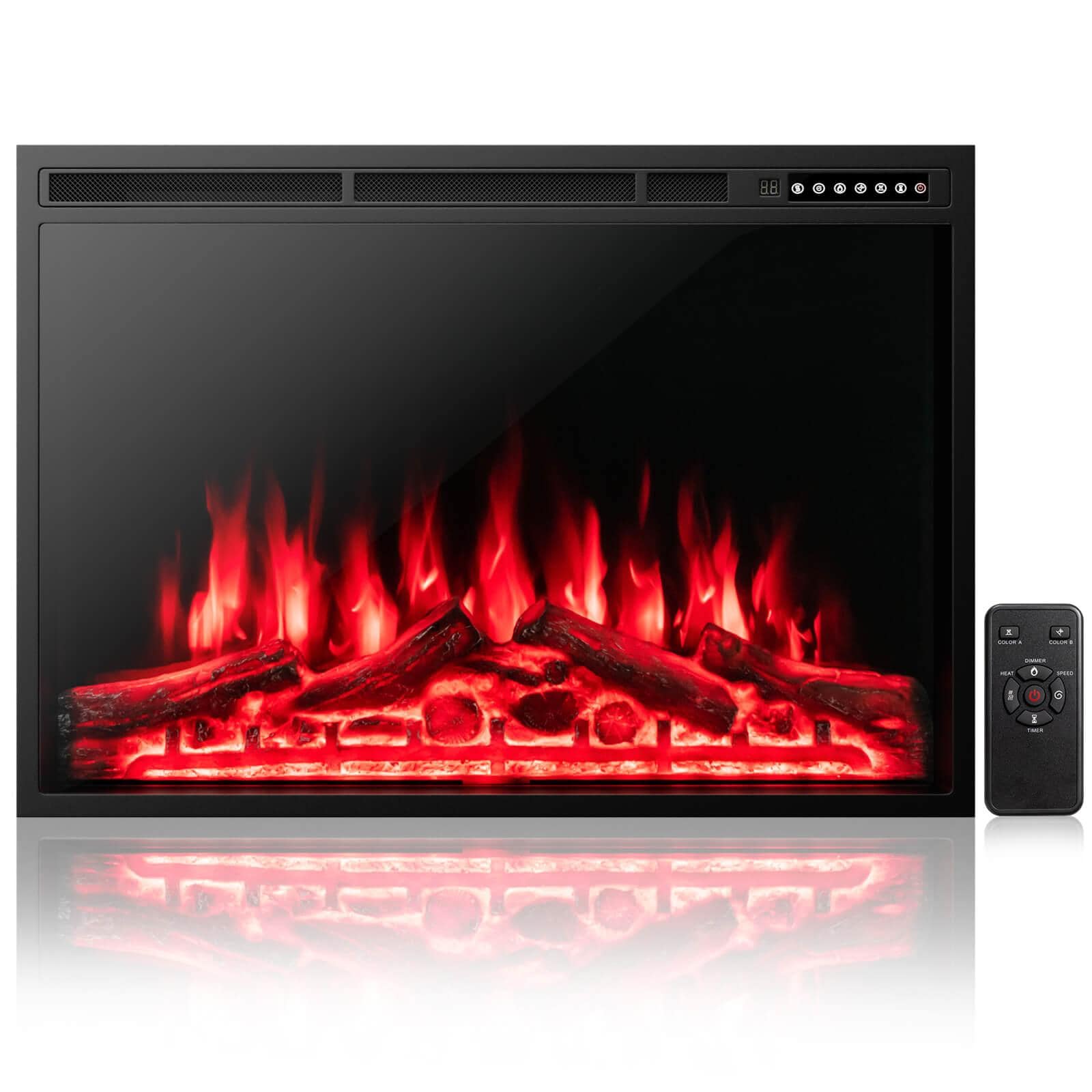 BABOOM 37-in W Black Fan-forced Electric Fireplace BOM-10191-CO Sansujyuku sansujyuku.com