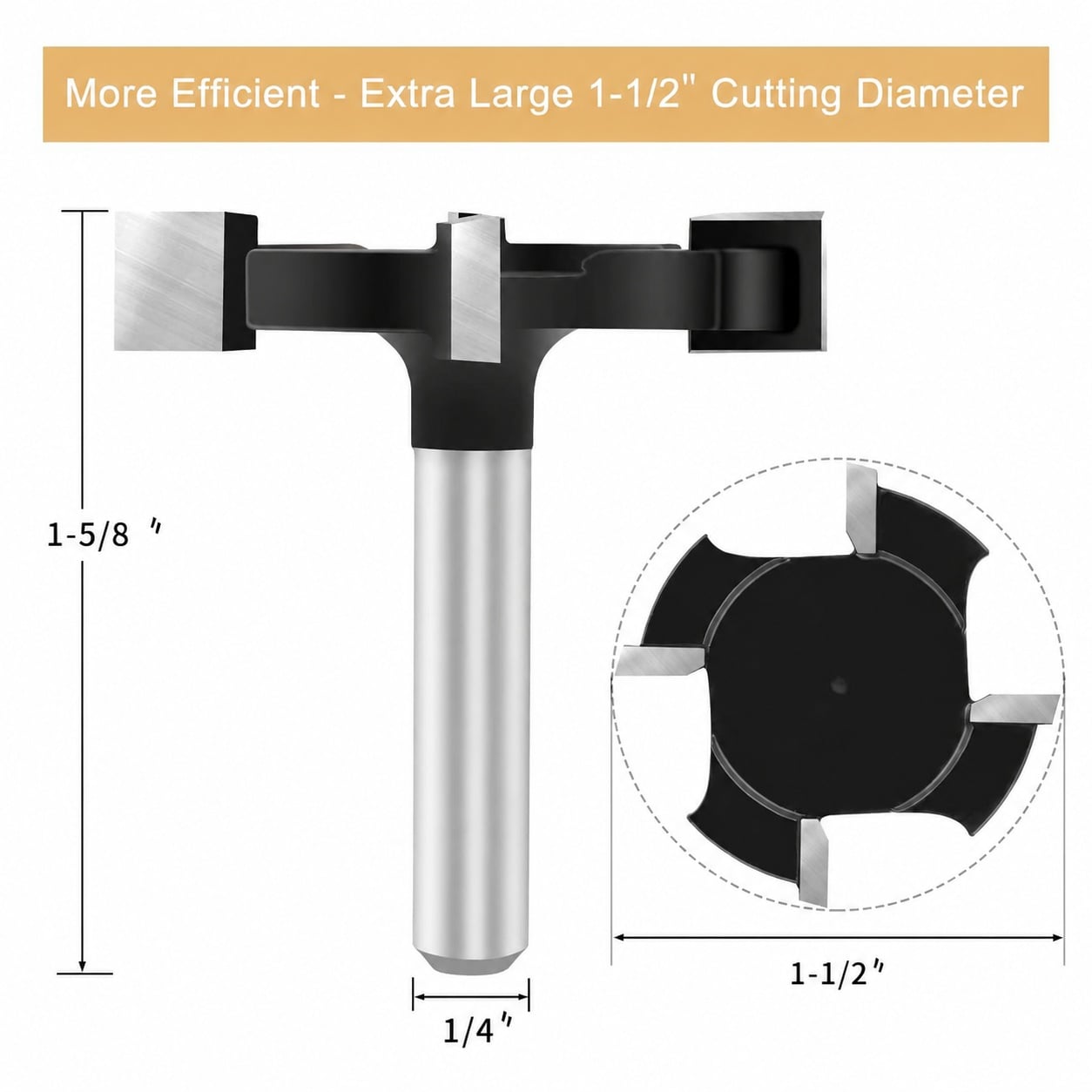 SenQWFa LDC0810Q284 Cabinetry-Joinery-Router-Bits - View #2