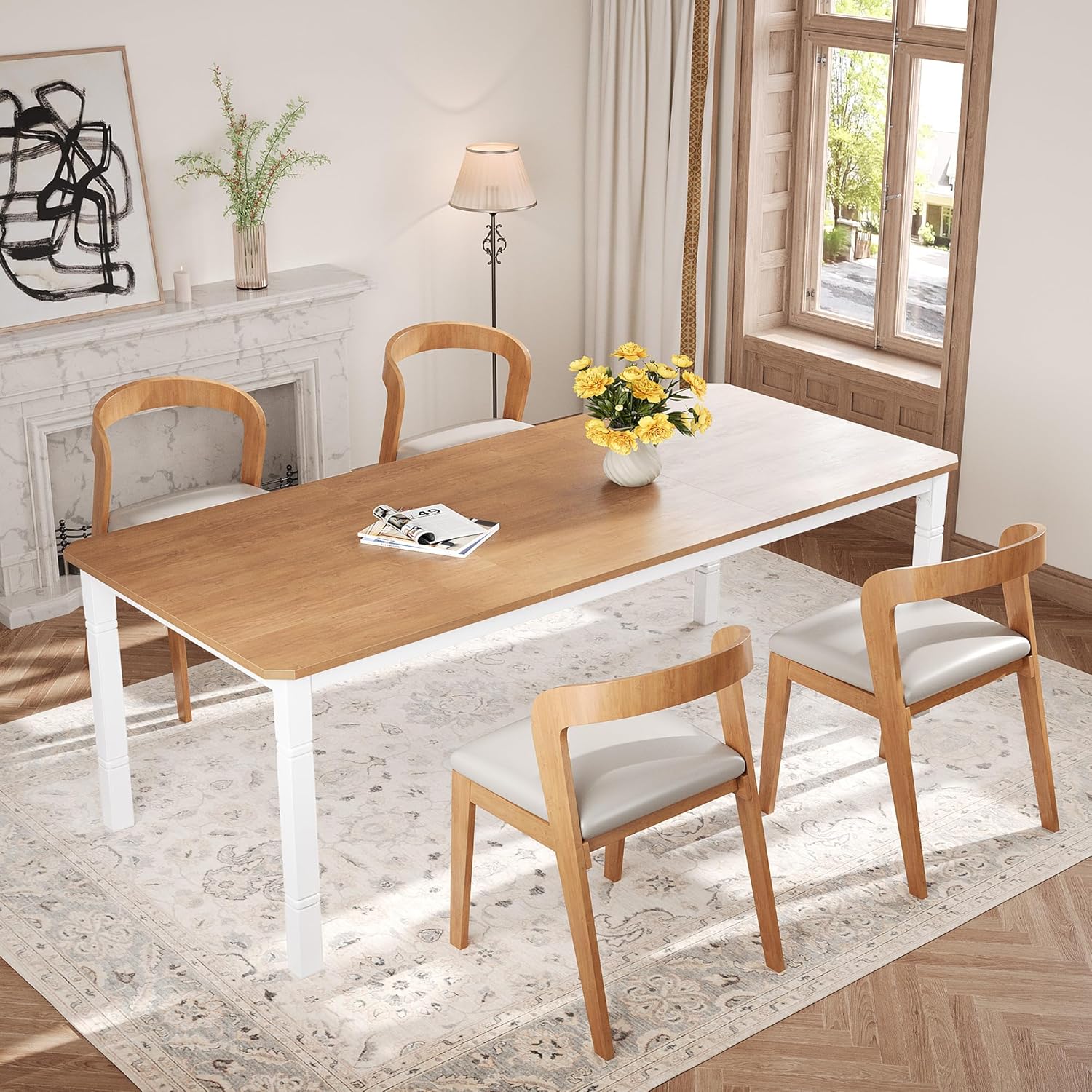 Photo inspiration: Fresh Look at Garvee Industrial Rectangular Wood Table For 6 8 Metal Legs