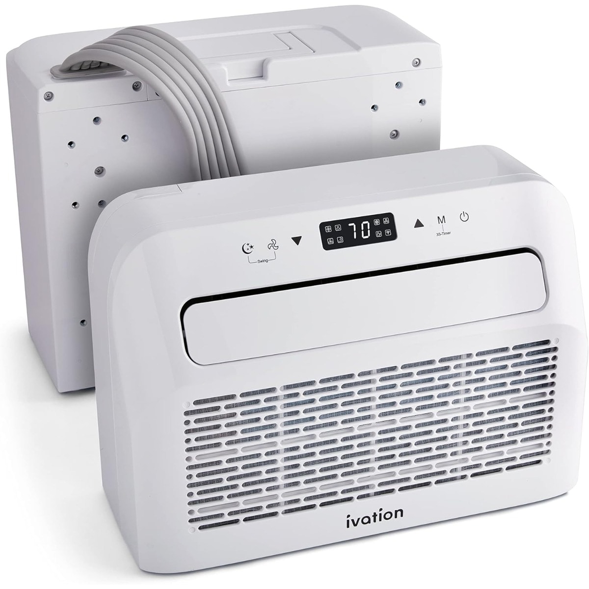 Ivation Portable Camper Air Conditioner With Fan And Dehumidifier-Digital Temperature Control Quiet Cooling