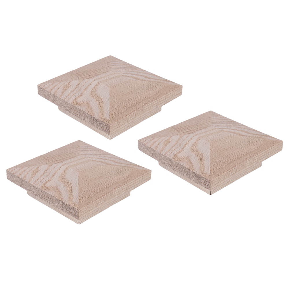 RELIABILT WG935OAK 3.5-in x 3.5-in Unfinished Red oak Stair Newel Post Cap 3 -Pack