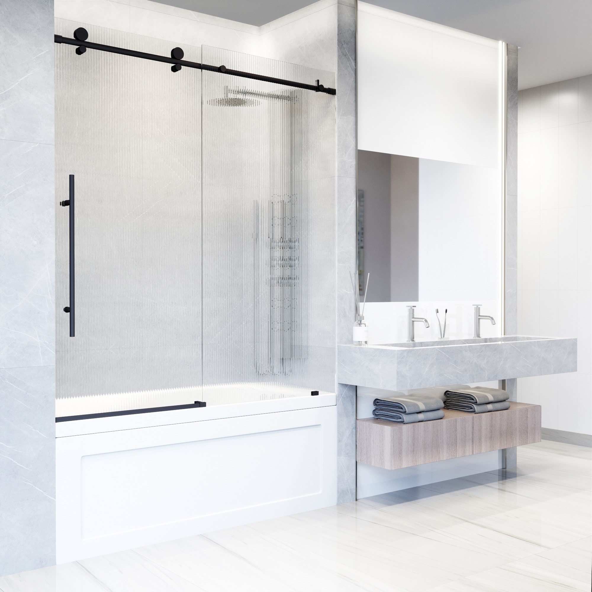 VIGO VG6021MBFL6066L Bathtub-Doors - View #6