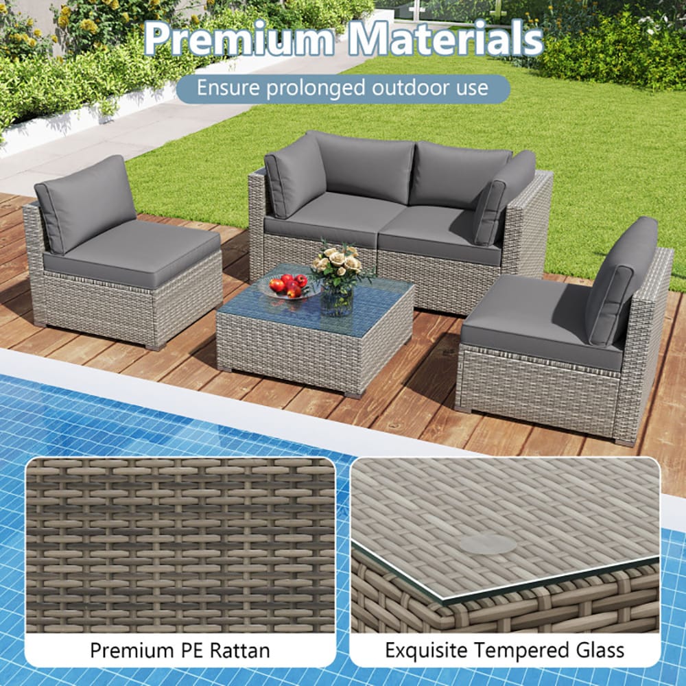 CASAINC CN-WFQ09-BR-BL Patio-Conversation-Sets - View #6