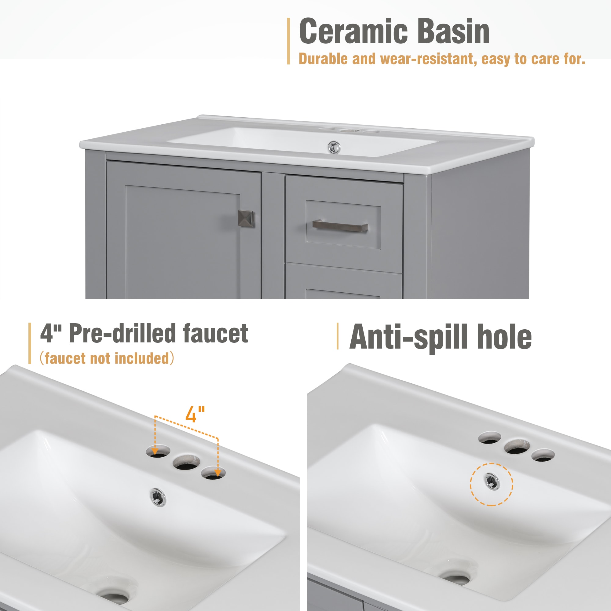 Forclover MONMVS-10GR Bath-Vanity-Combo - View #4