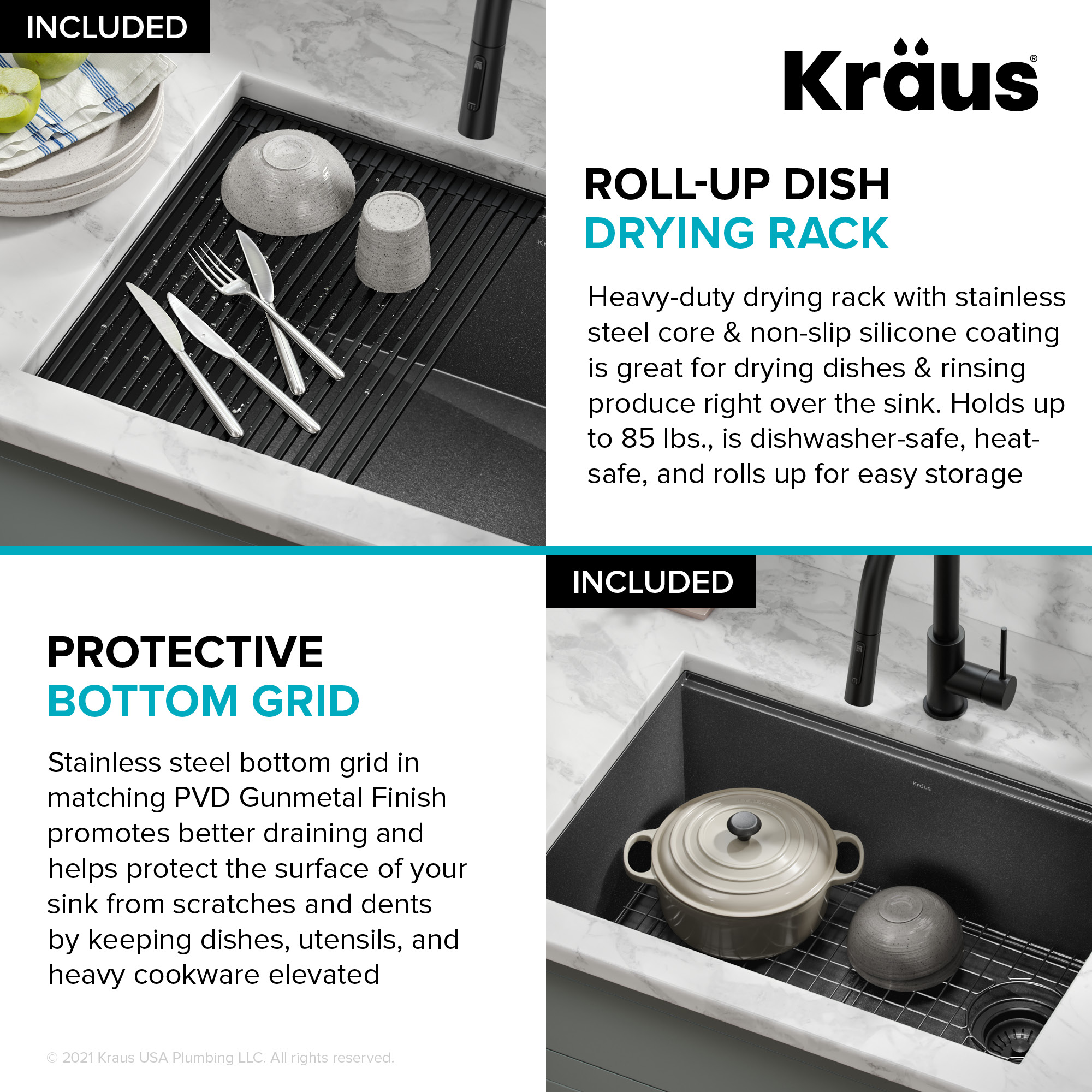 Kraus KWU110-27-PGM Kitchen-Sinks - View #12