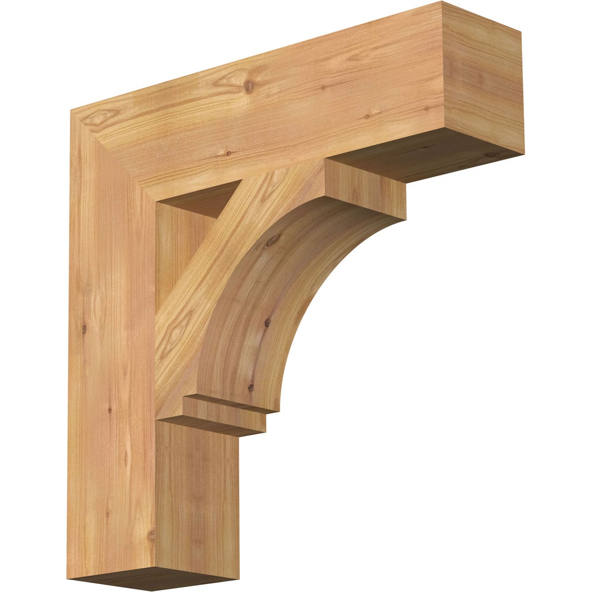 Ekena Millwork BKT06X22X22IMP05SWR Imperial Block Smooth 5-1/2-in x 22-in x 22-in Western red cedar Brown Wood Standard bracket