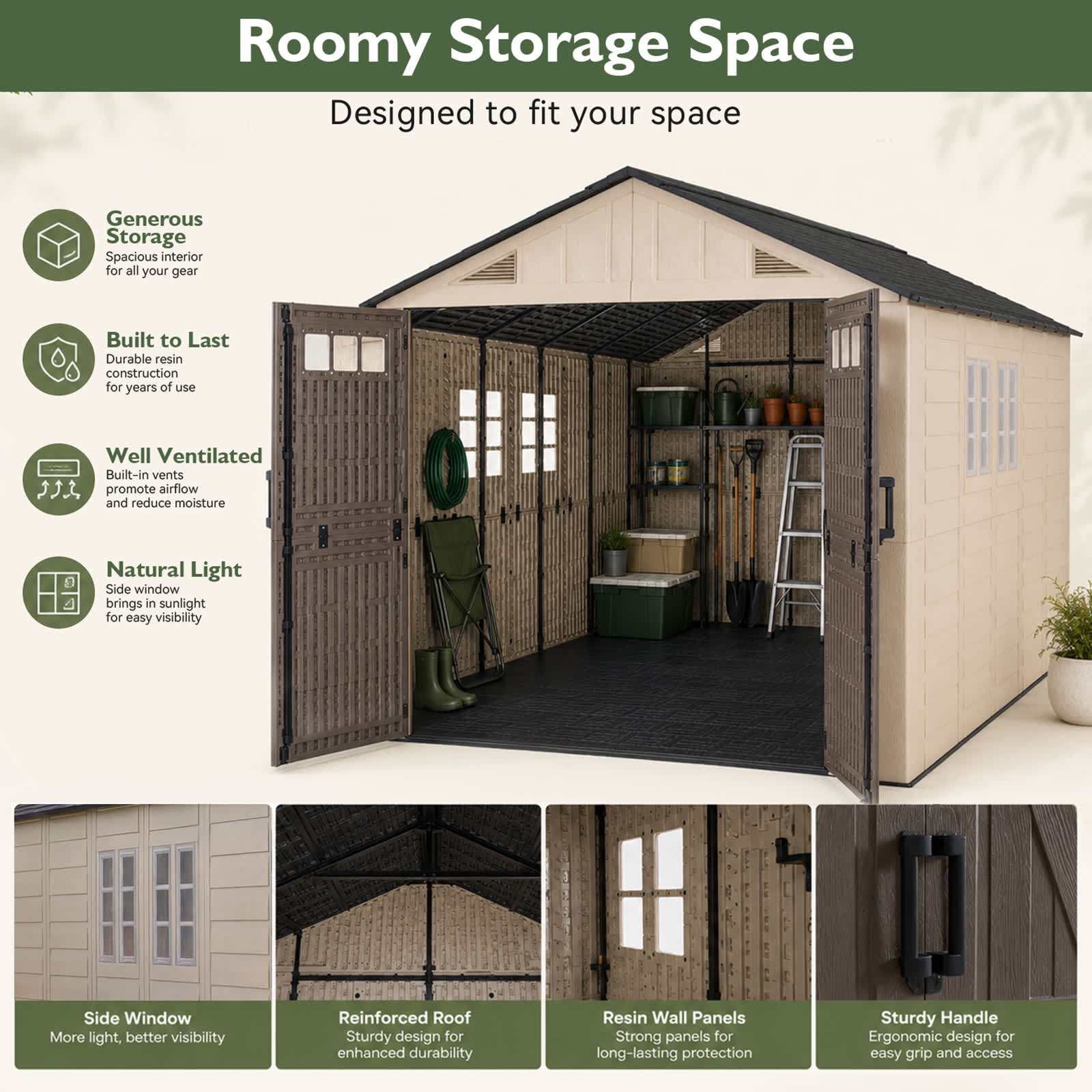 Sunmthink Z-MSD0608-32GR Vinyl-Resin-Storage-Buildings - View #4