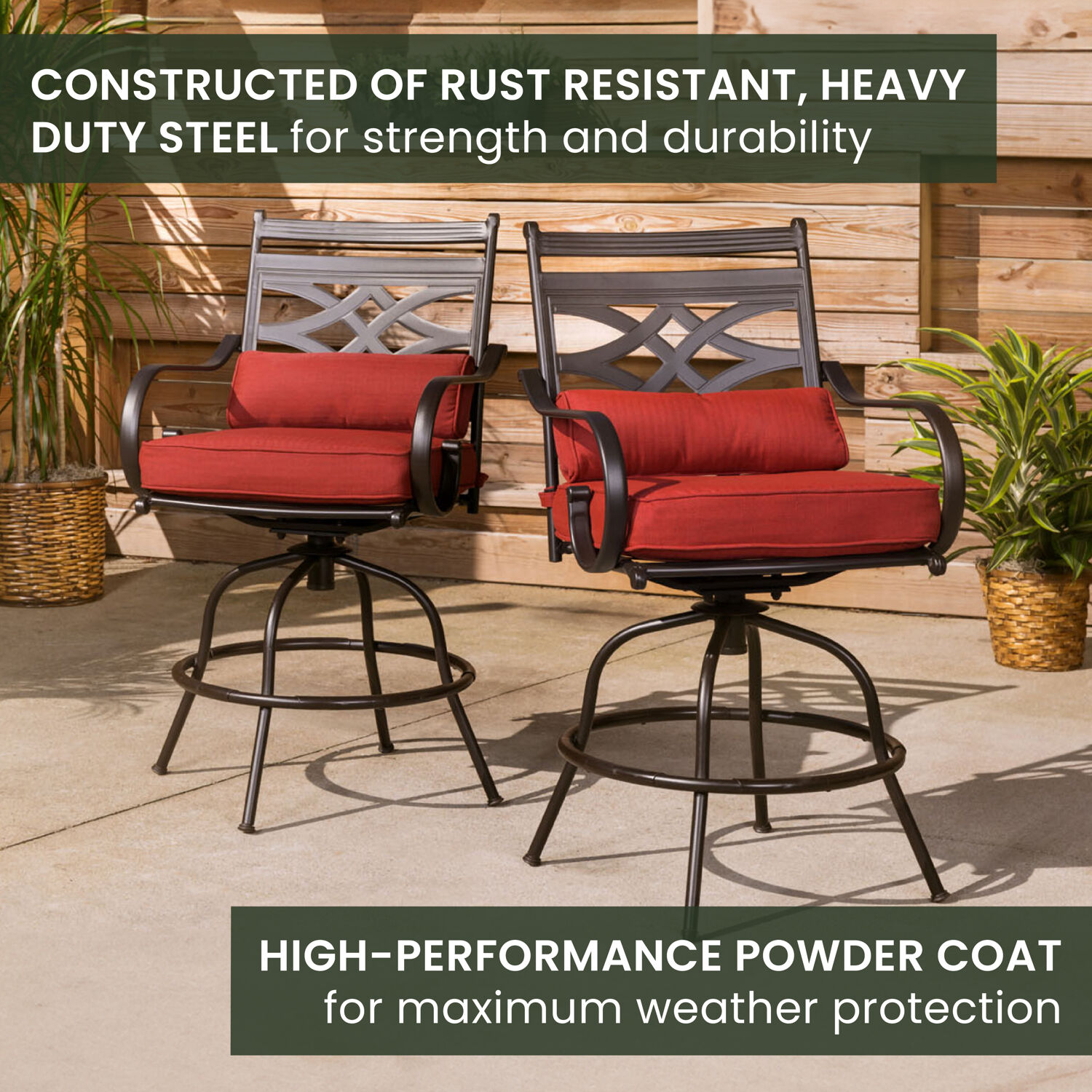 Hanover MCLRDN9PCBRSW8-CHL Patio-Dining-Sets - View #4