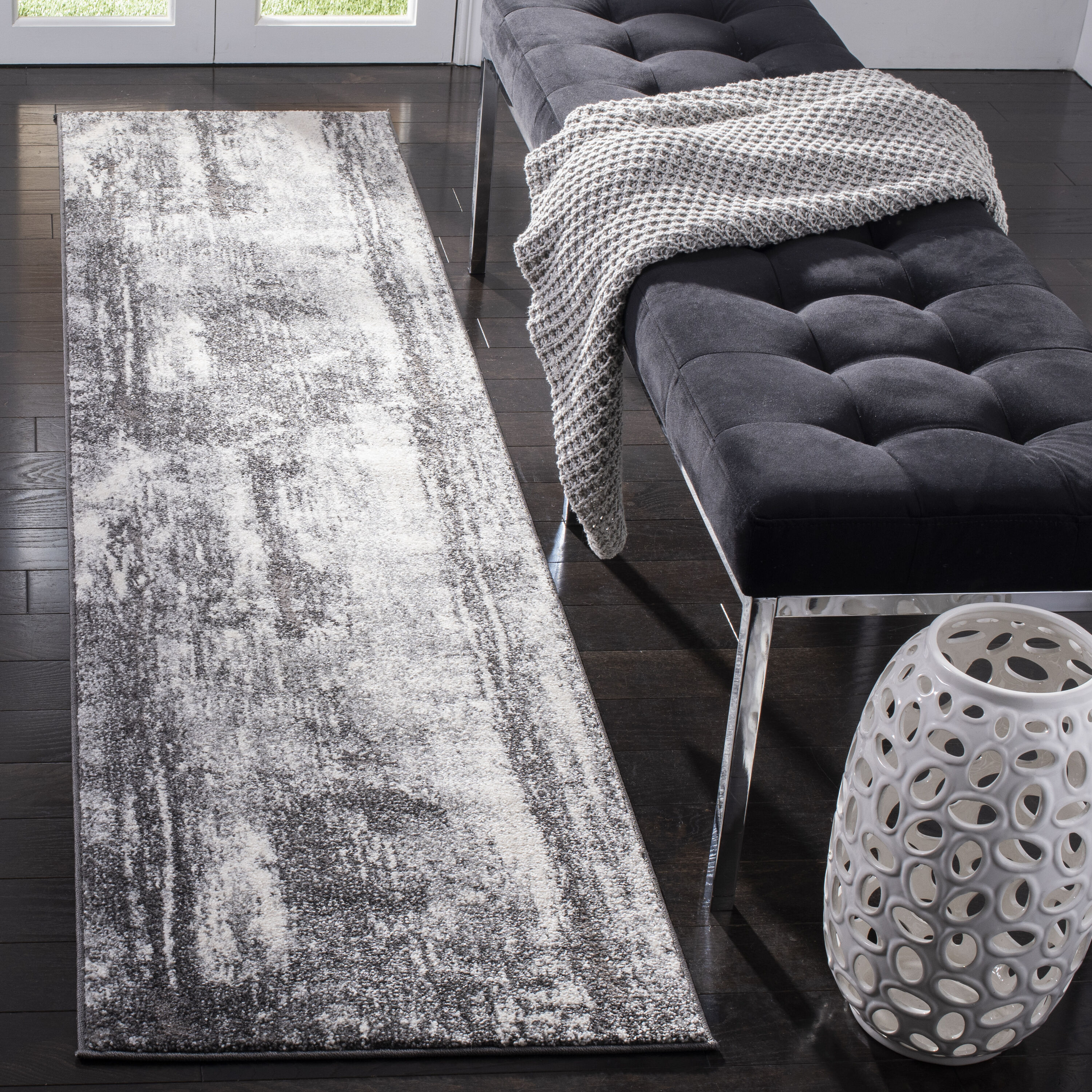 Spirit 127F Dark Grey Ivory 2in x 8in Rug