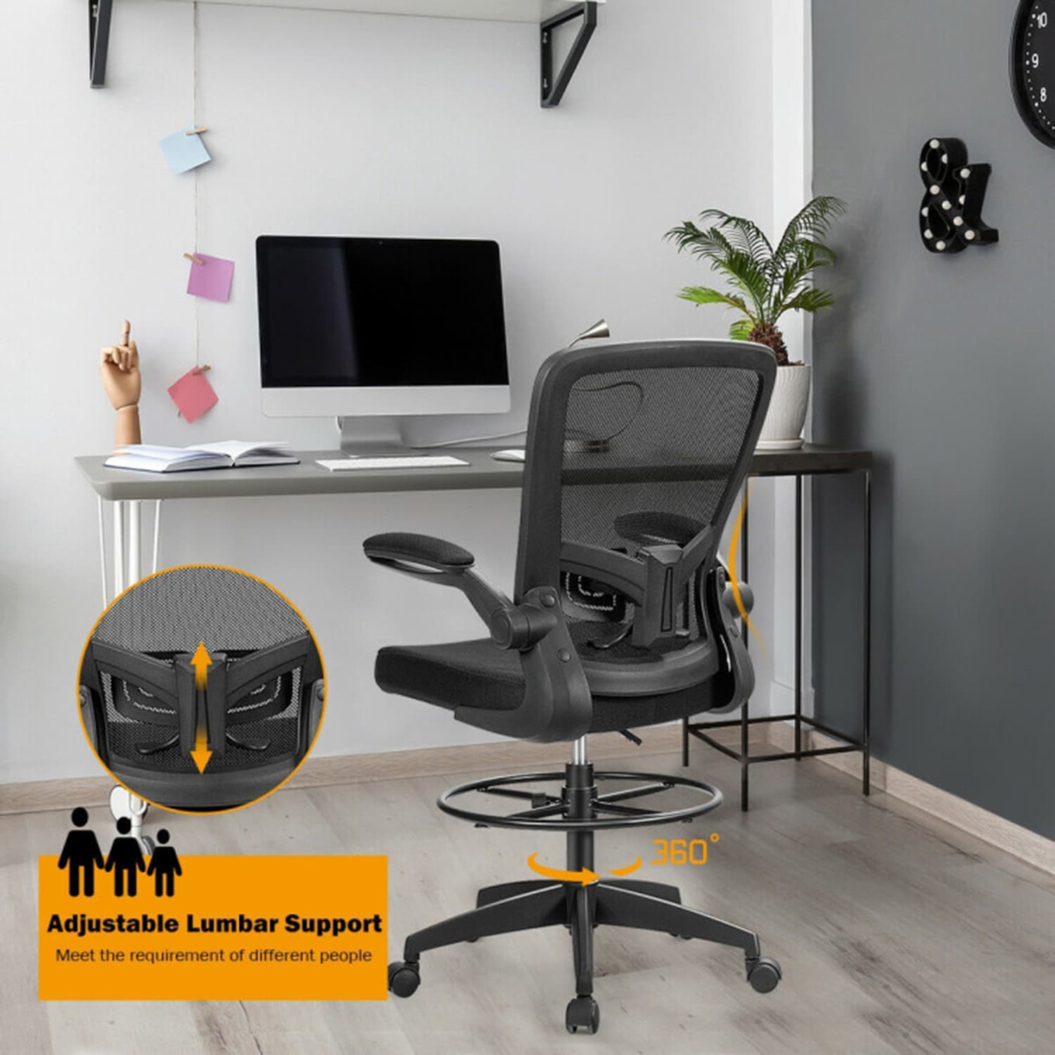 GZMR WF01-LS-029-BKBL Office-Chairs - View #4