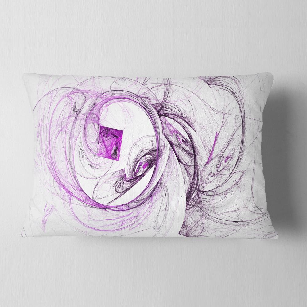 Designart CU7964-12-20 12-in x 20-in Purple Indoor Decorative Pillow