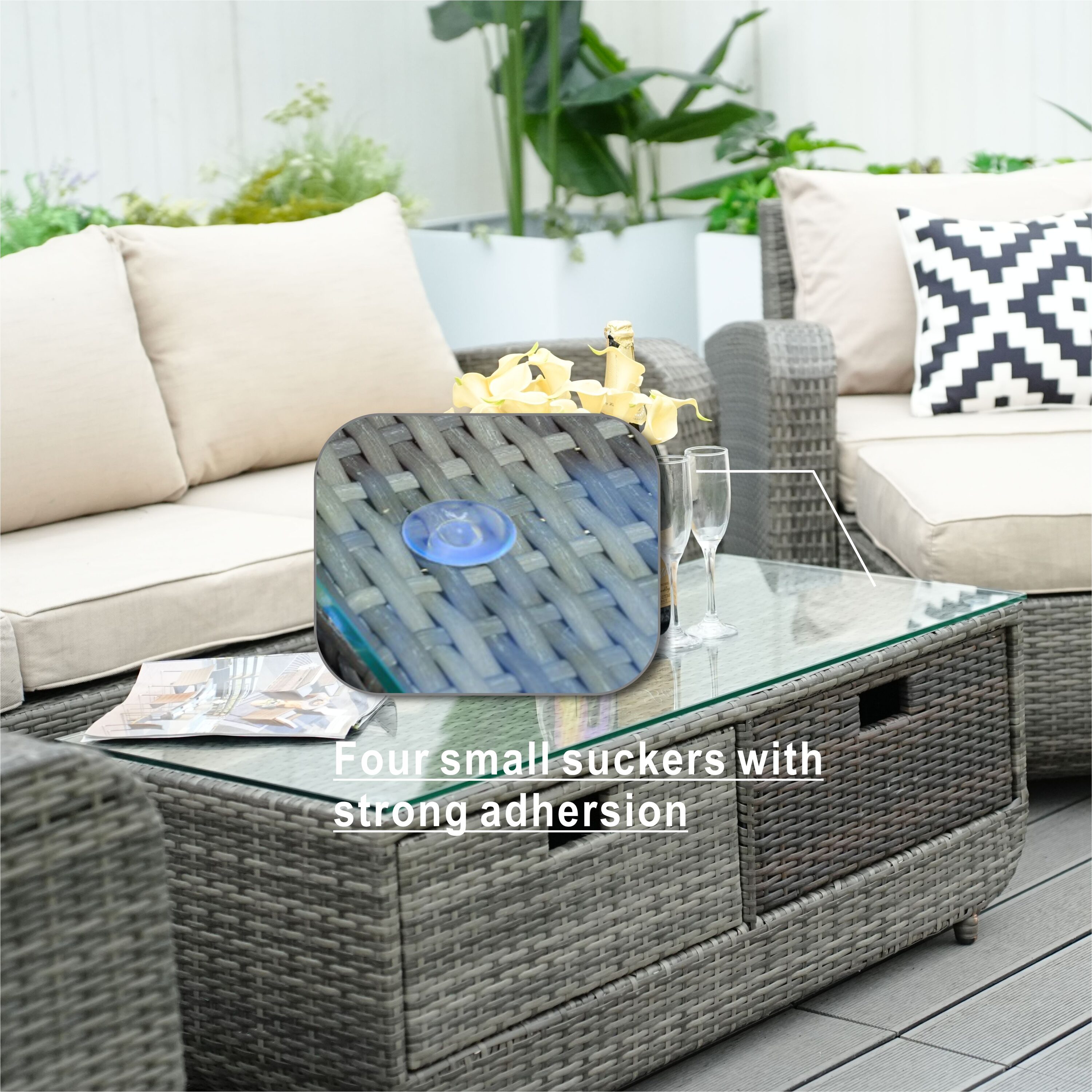 Moda Furnishings CMAS-1515-GR Patio-Conversation-Sets - View #9