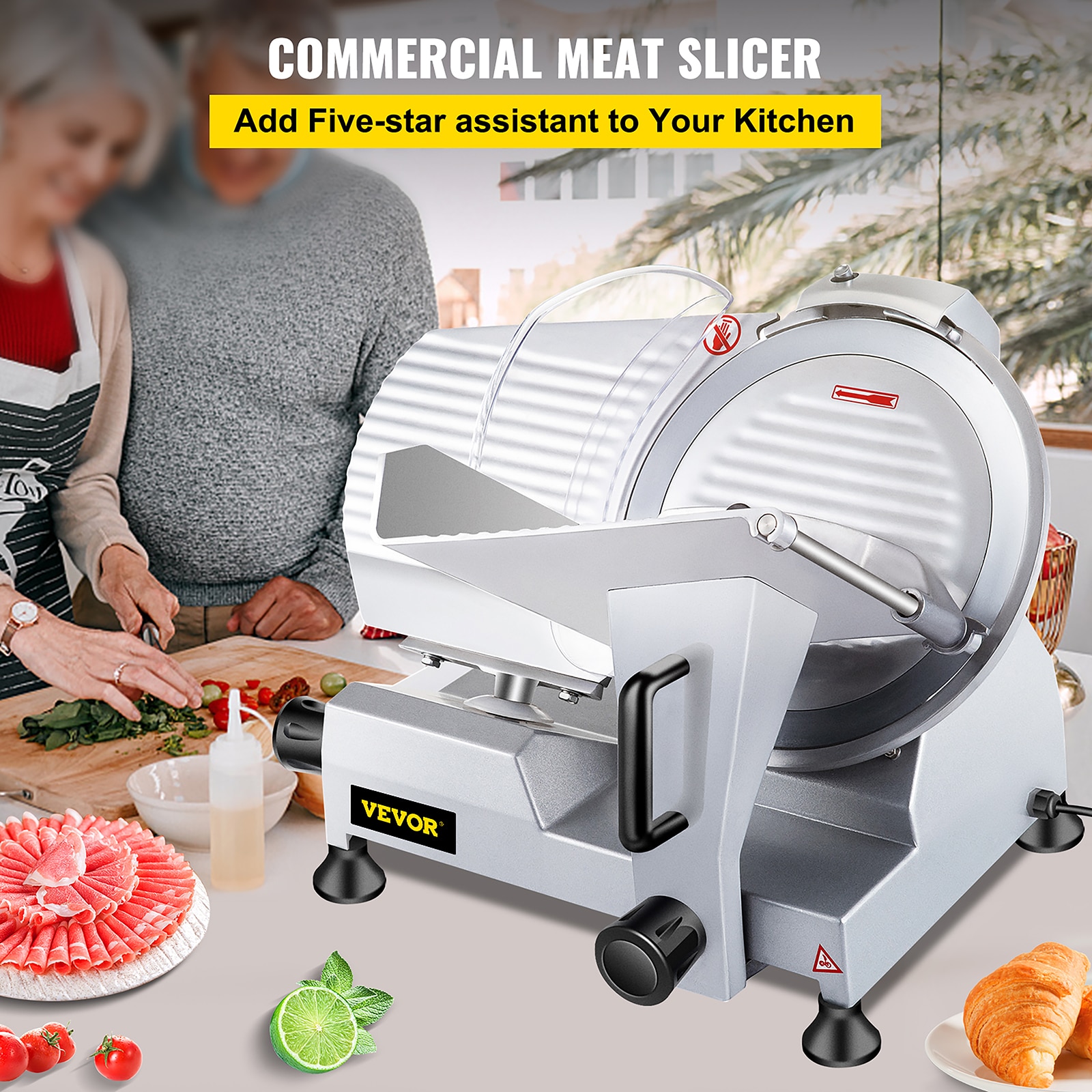 VEVOR Commercial/Residential Food in the Food Slicers department at Lowes.com