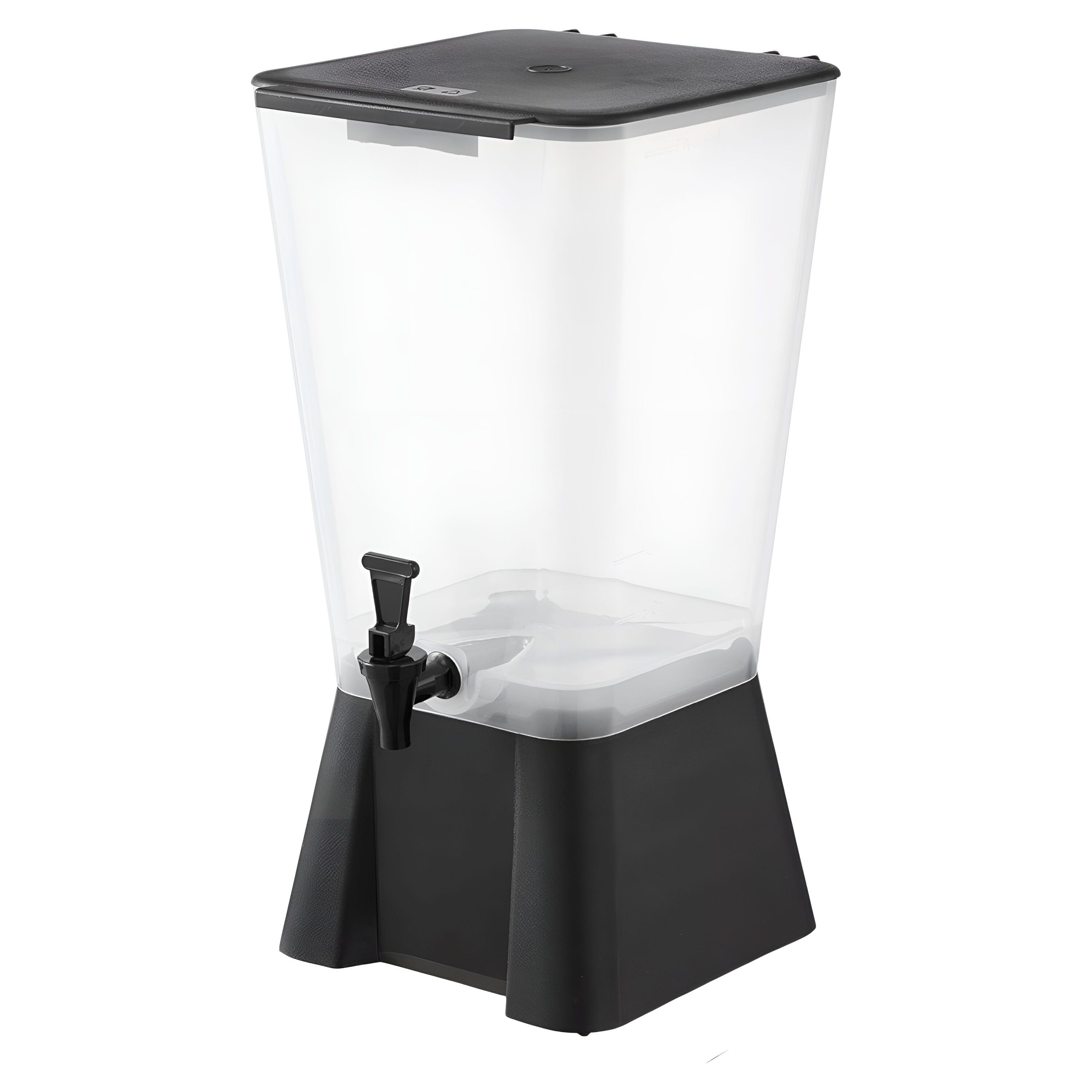 Slickblue PP Beverage Dispenser with 5 Gallon Black Capacity Spring-Loaded Spigot and Lid for Parties Restaurants or Hotels