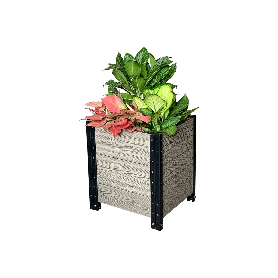 Everbloom E211719G 19-in W x 17-in L x 21-in H Elevated Gray Composite Raised Garden Bed
