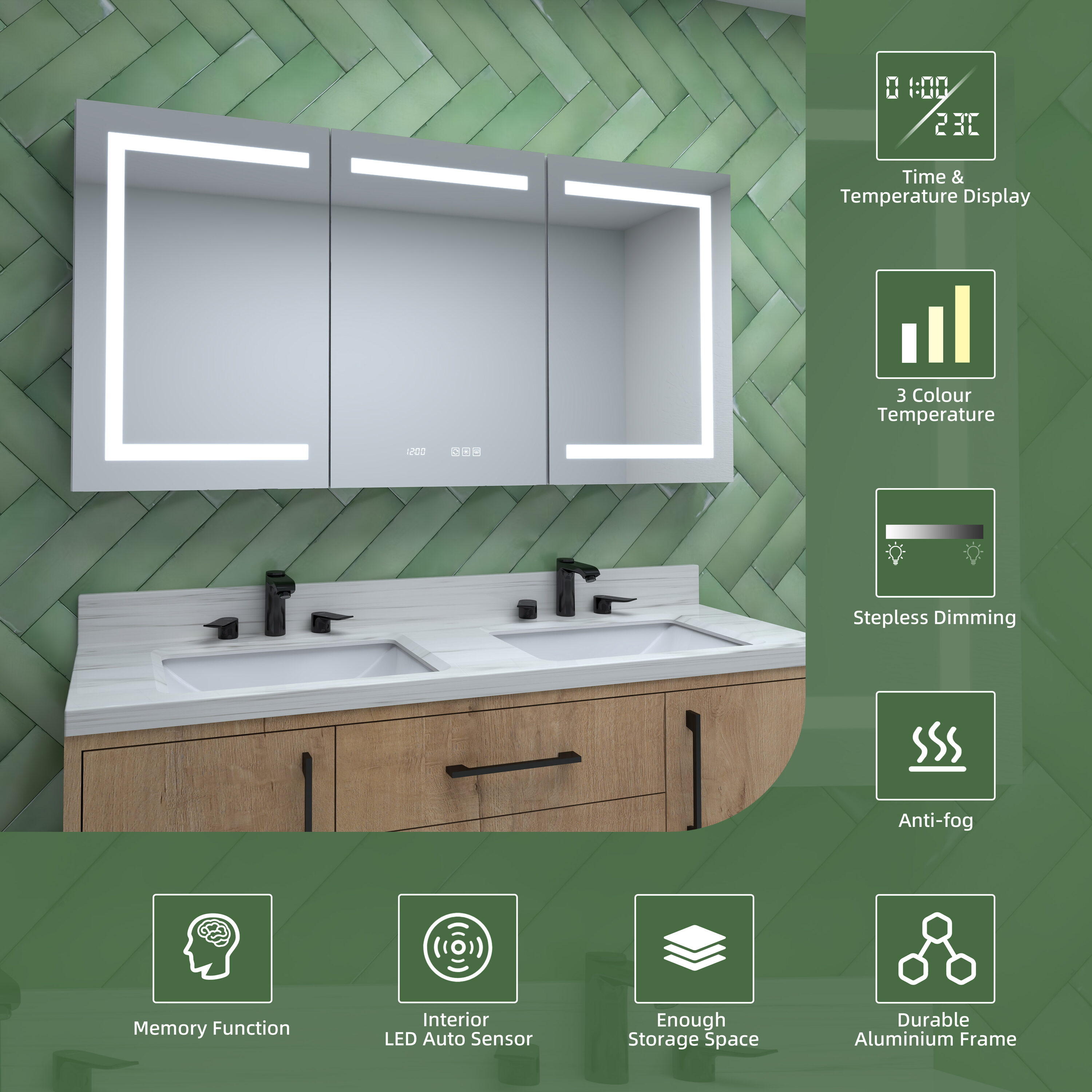 Royal Guard LMC6030-3 Bathroom-Medicine-Cabinets - View #2