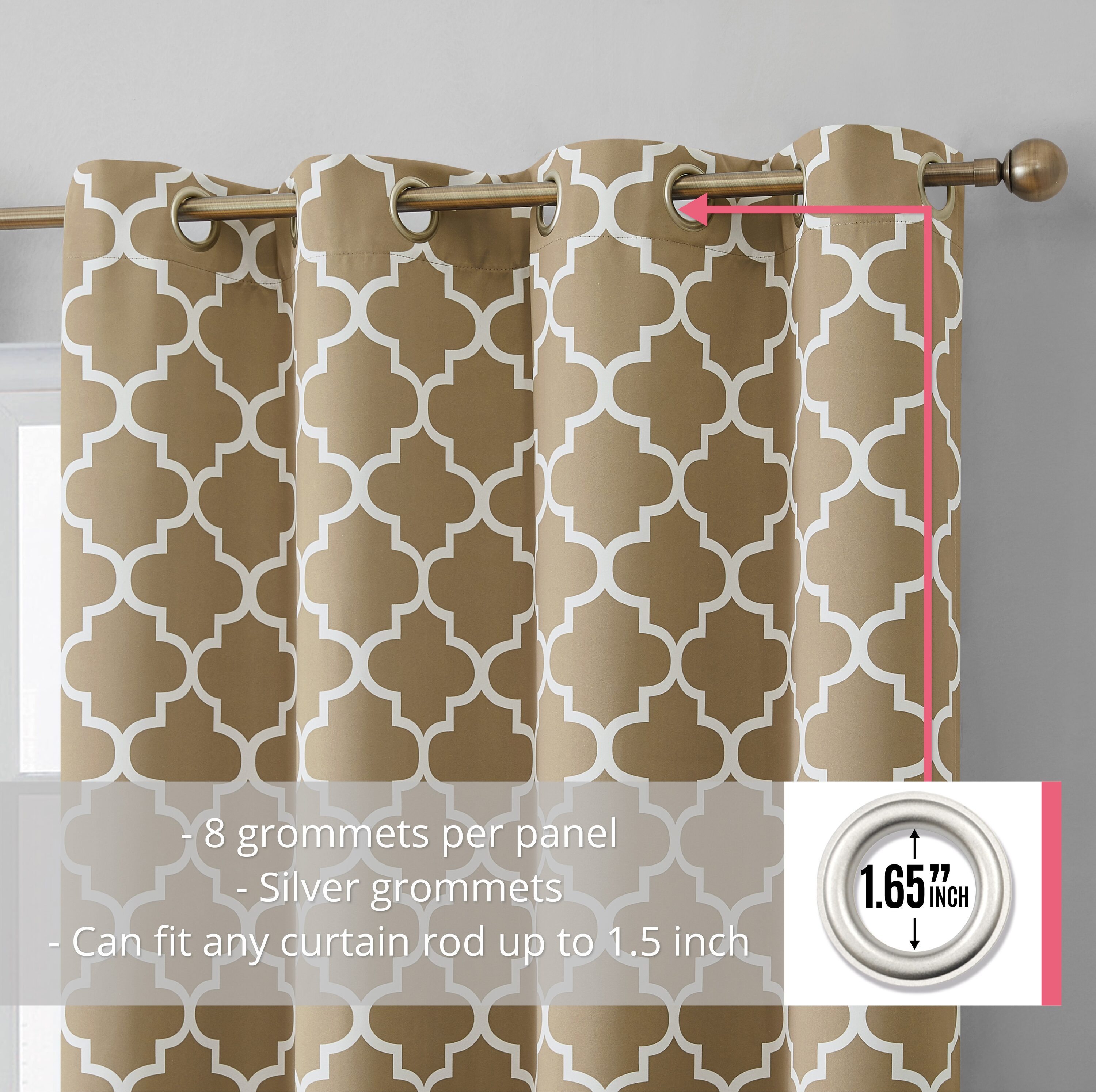HLC.me LTTCPRNT-84TAUP curtains - View #2