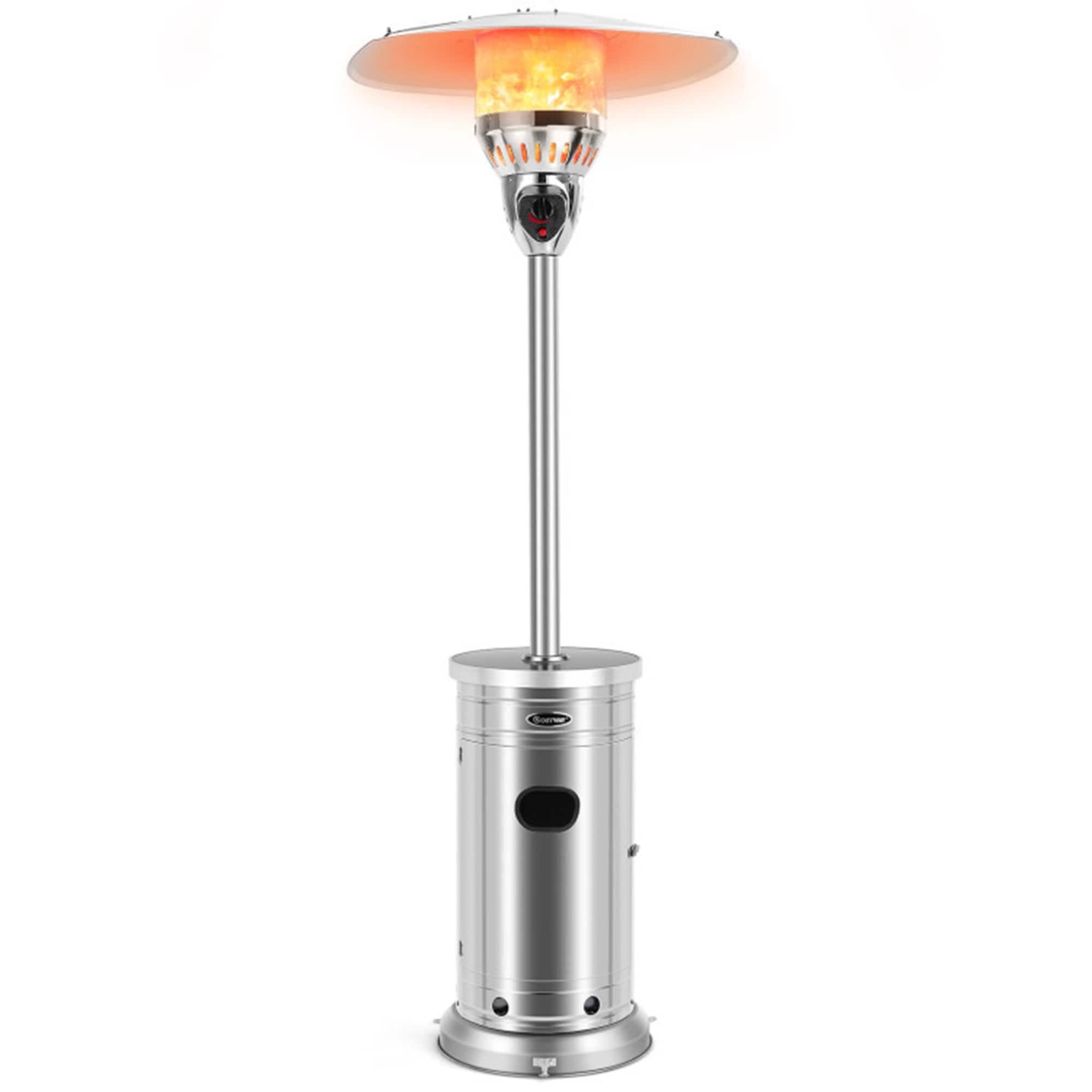 Mondawe ZY-785-061 48000 -BTU silver Stainless steel Floorstanding Liquid propane Patio Heater
