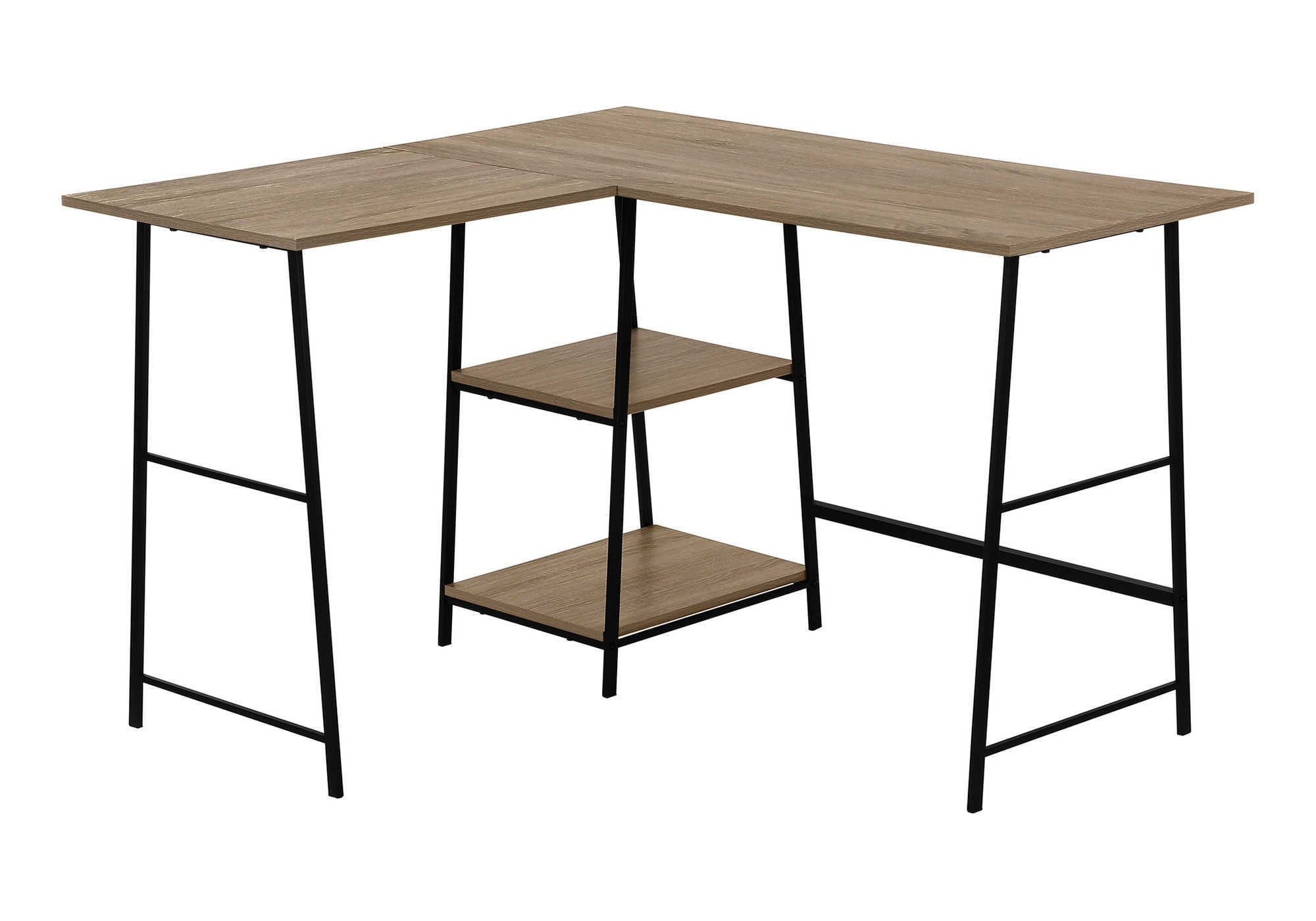 Flynama L-P221282 42-in Brown Modern/Contemporary L-shaped desk