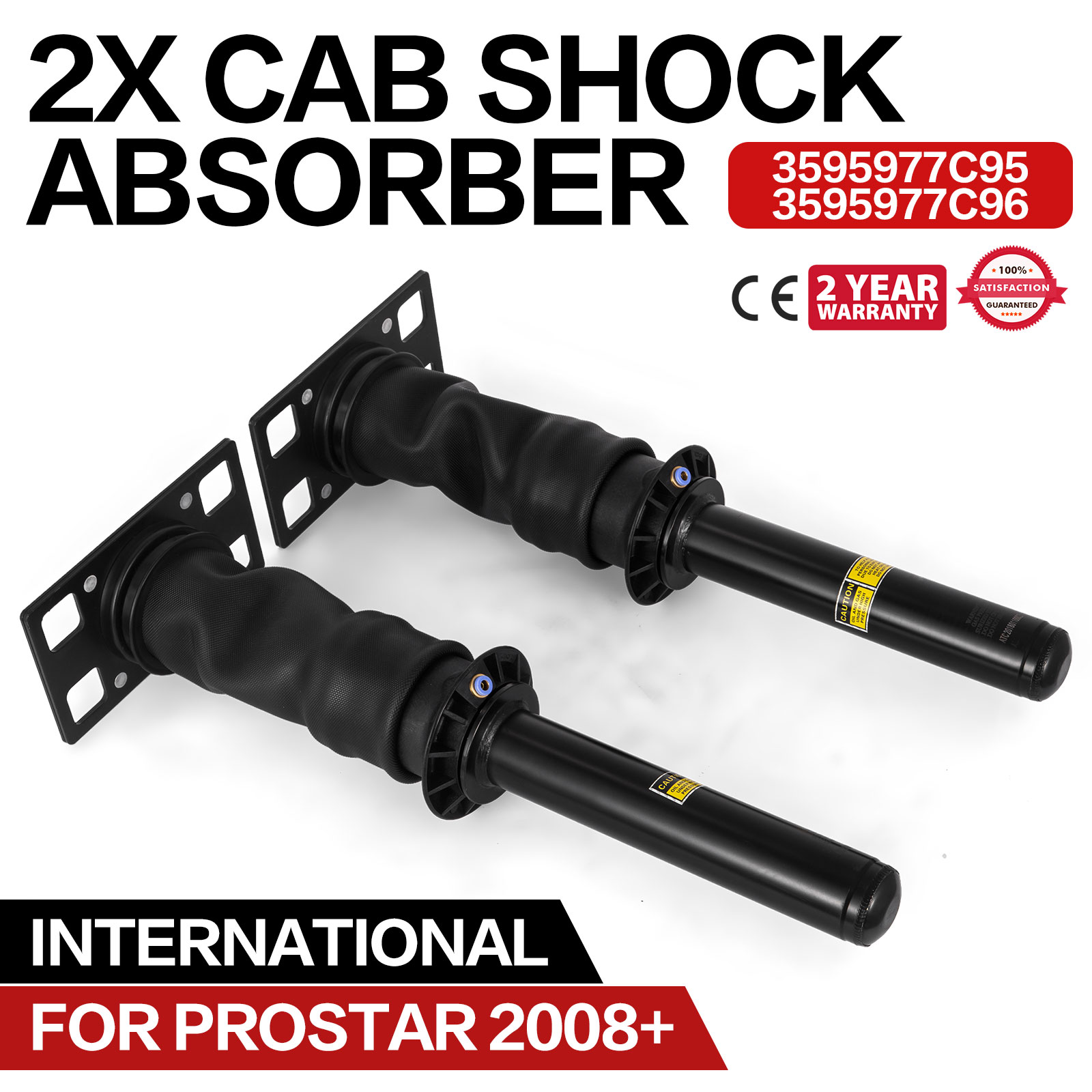 SKYSHALO 2X3595977C96KQJZQV0 Rear Cab Air Shock Absorber For International Prostar 2008+ 3595977C96 3595977C95 Cab Air Shock Dampen The Driving Vibration Two Piece(A Pair)