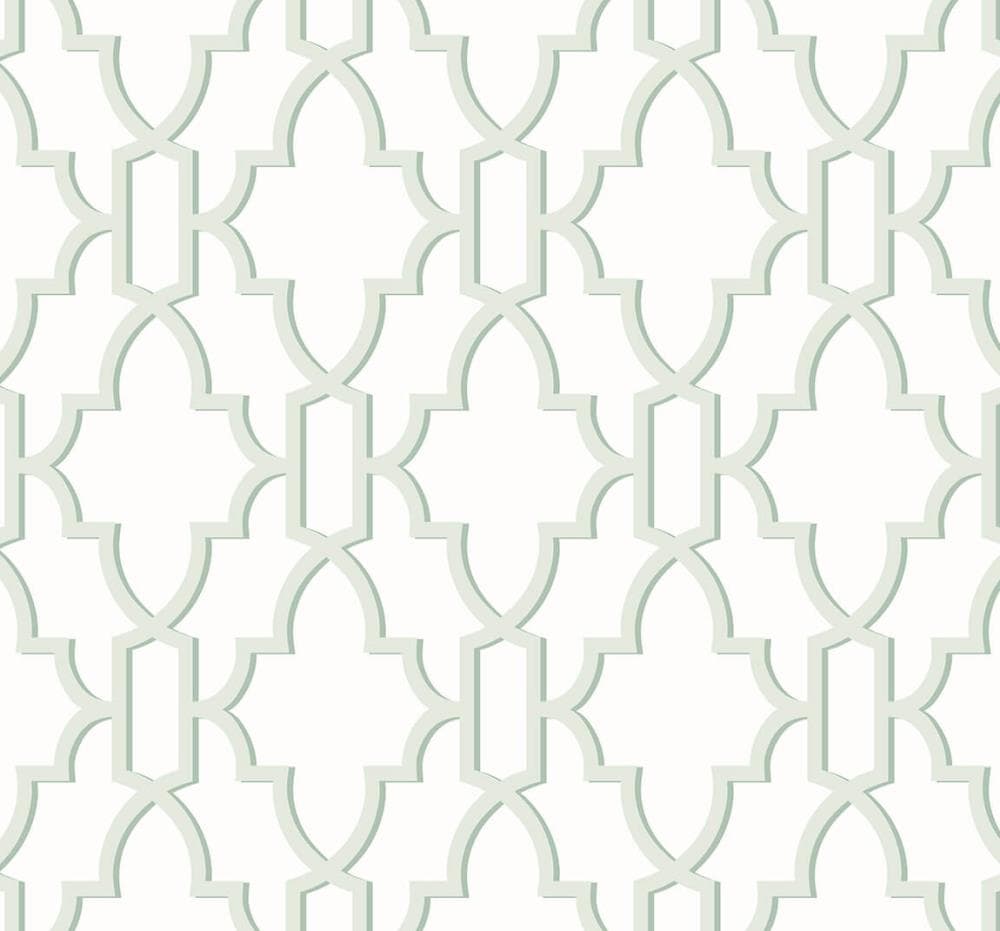 NextWall LN21104 Luxe Haven 40.5-Sq. Feet Seaglass Vinyl Geometric Self-adhesive Peel and Stick Wallpaper