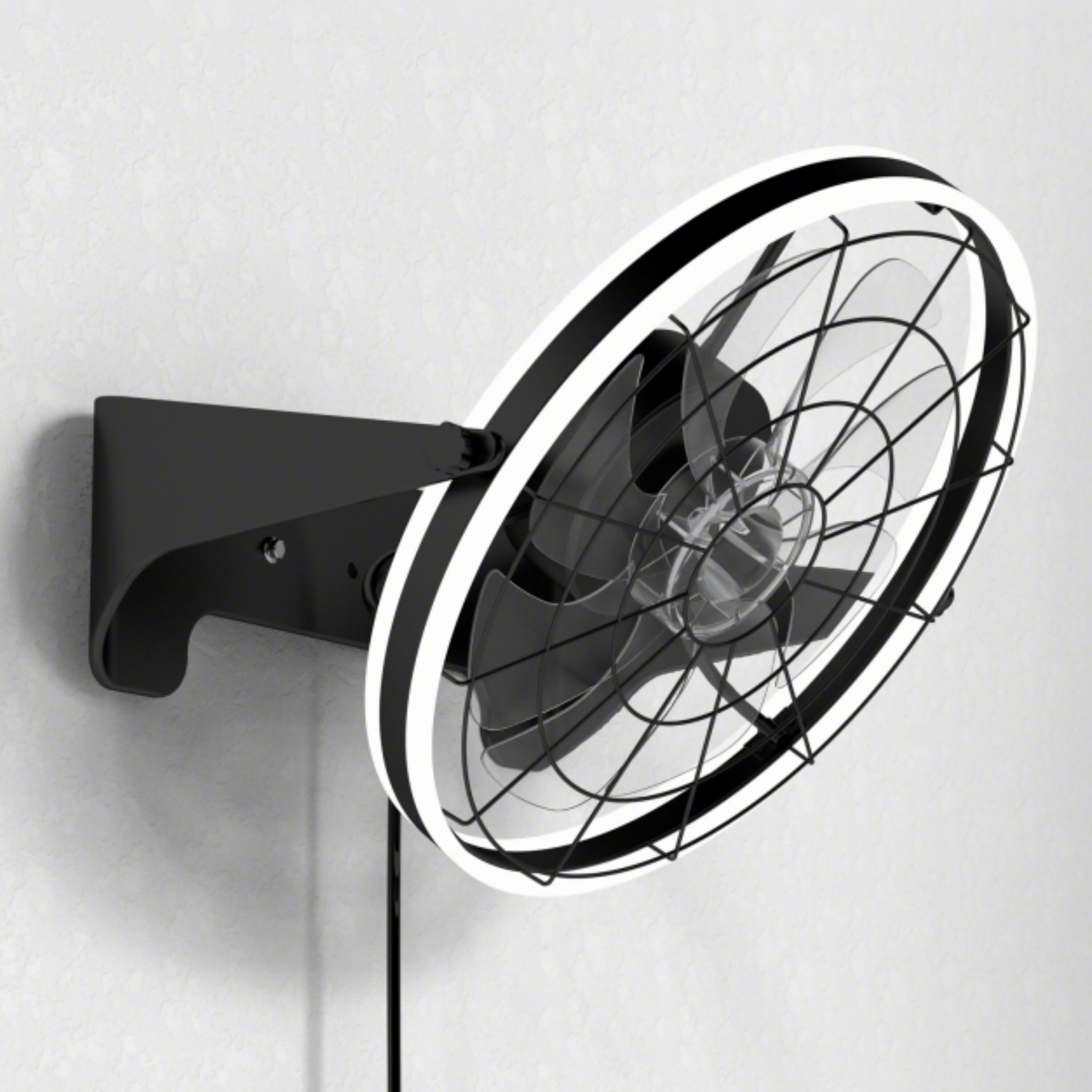 Cusp Barn CS20P35 20-in Color-Changing Integrated LED Smart Black with ABS Plastic Blades Cage Ceiling Fan With Light - Remote Included ( 8 -Blade )