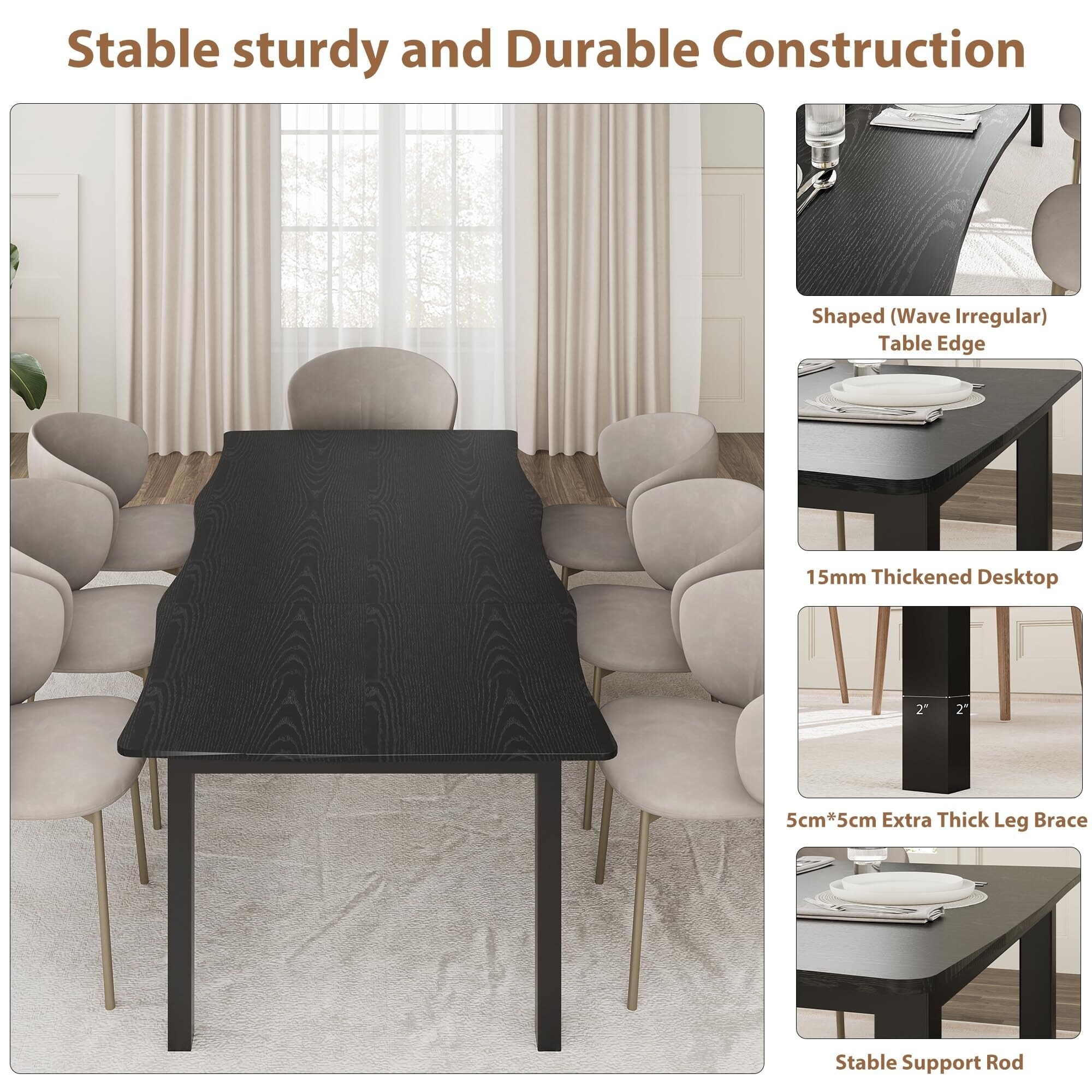 GarveeLife LROY-PHK-35C9ED6T Dining-Tables - View #5