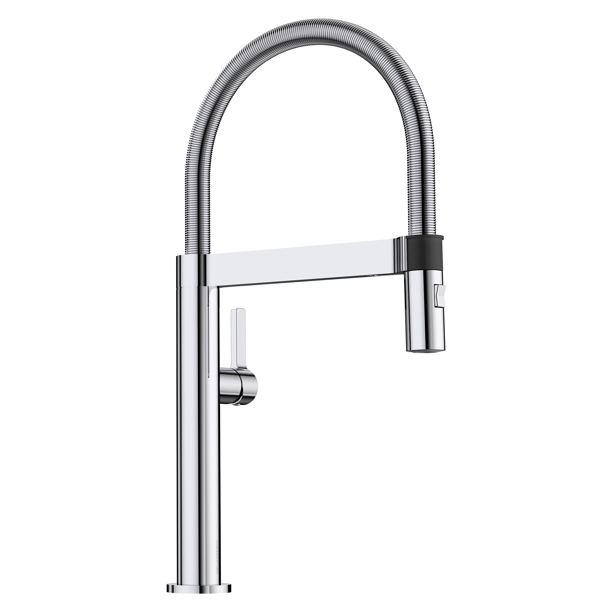 BLANCO 441624 Chrome Single Handle Deck-mount Pull-down Kitchen Faucet with Sprayer