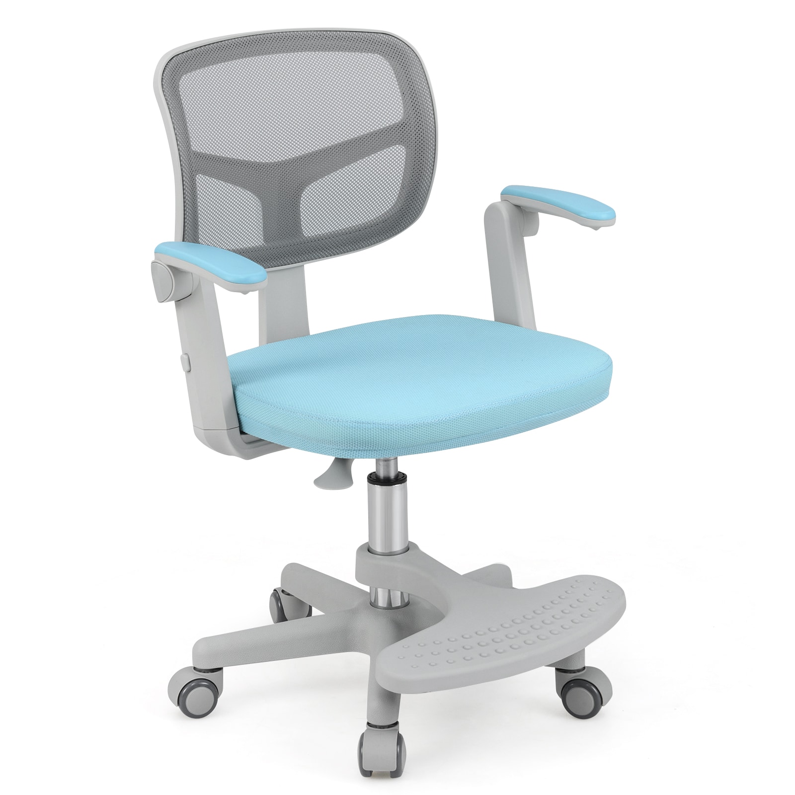 SUGIFT - Kids Desk Chair with Adjustable Height Armrest Footrest - Mesh Back Swivel Study Chair C...