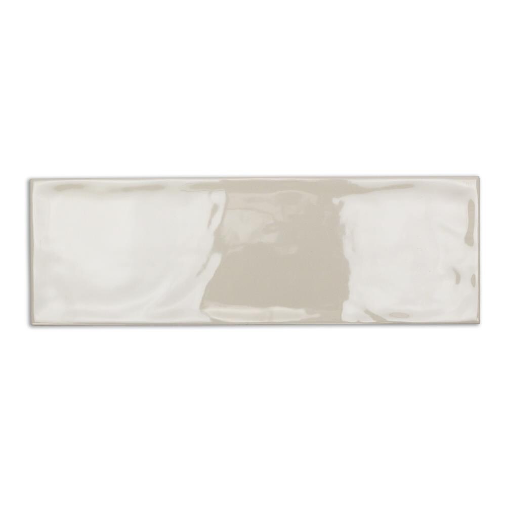 Artmore Tile Del Ray Ivory 4-in x 12-in Polished Ceramic Subway Wall ...