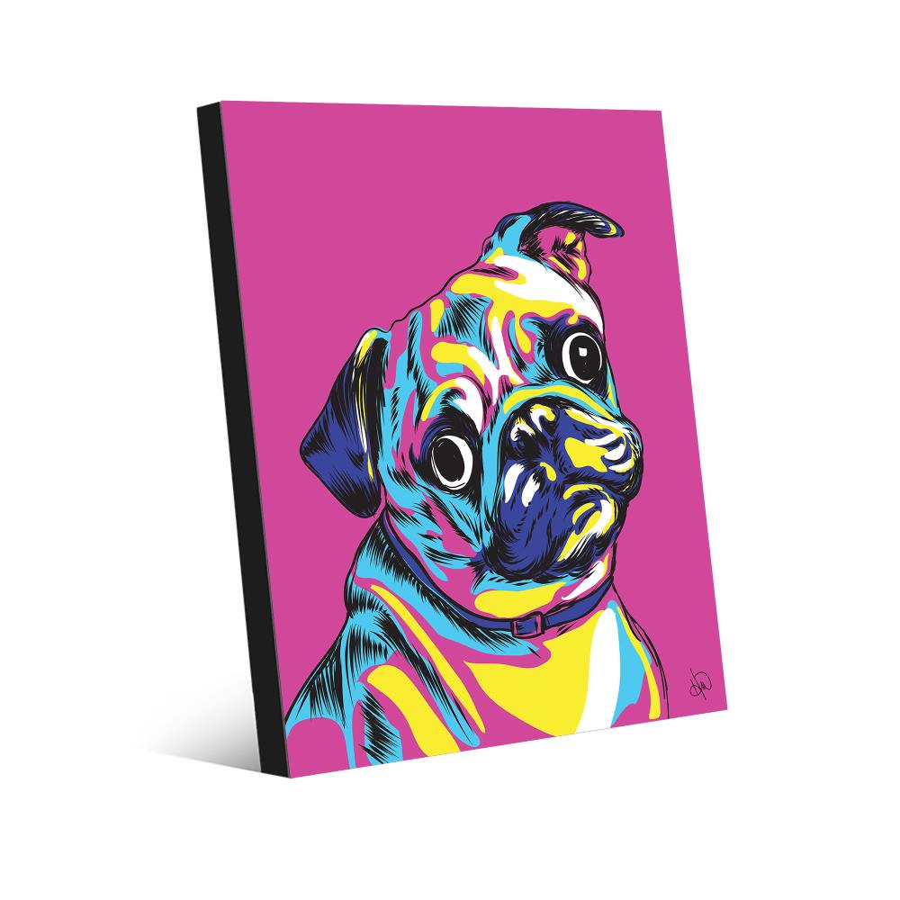 Creative Gallery Pop Pug 20-in H x 16-in W Animals Metal Print in the ...